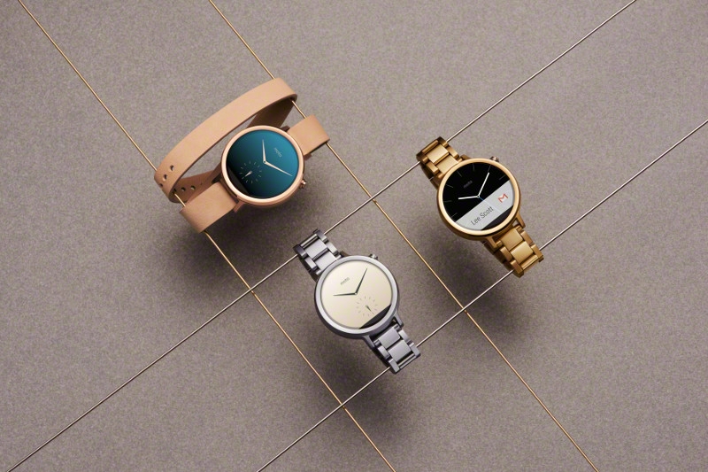 All three Android Wear devices featured in this photo were designed specifically for women.