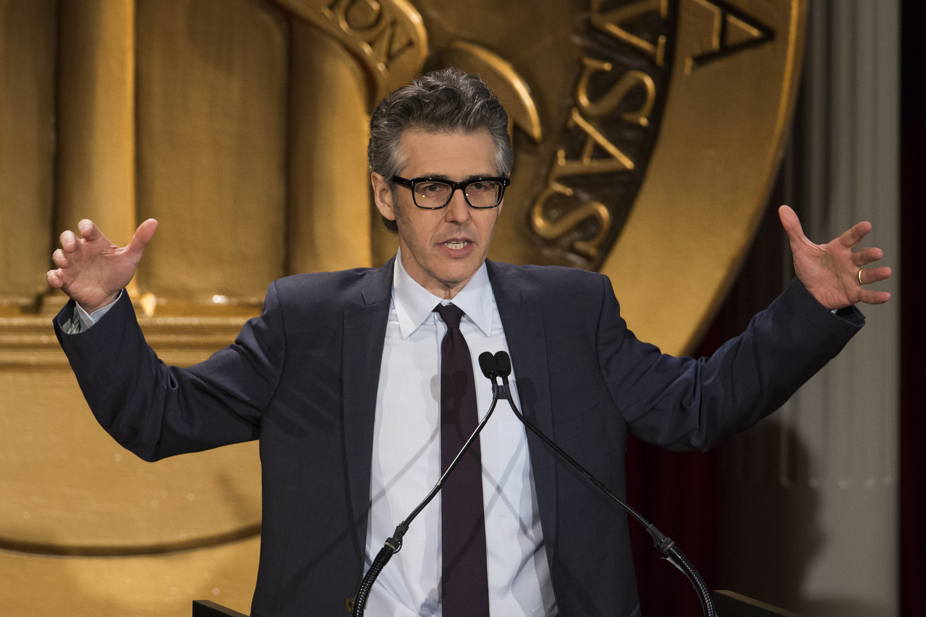 Host and journalist Ira Glass speaks while introducing the Peabody Awards in New York