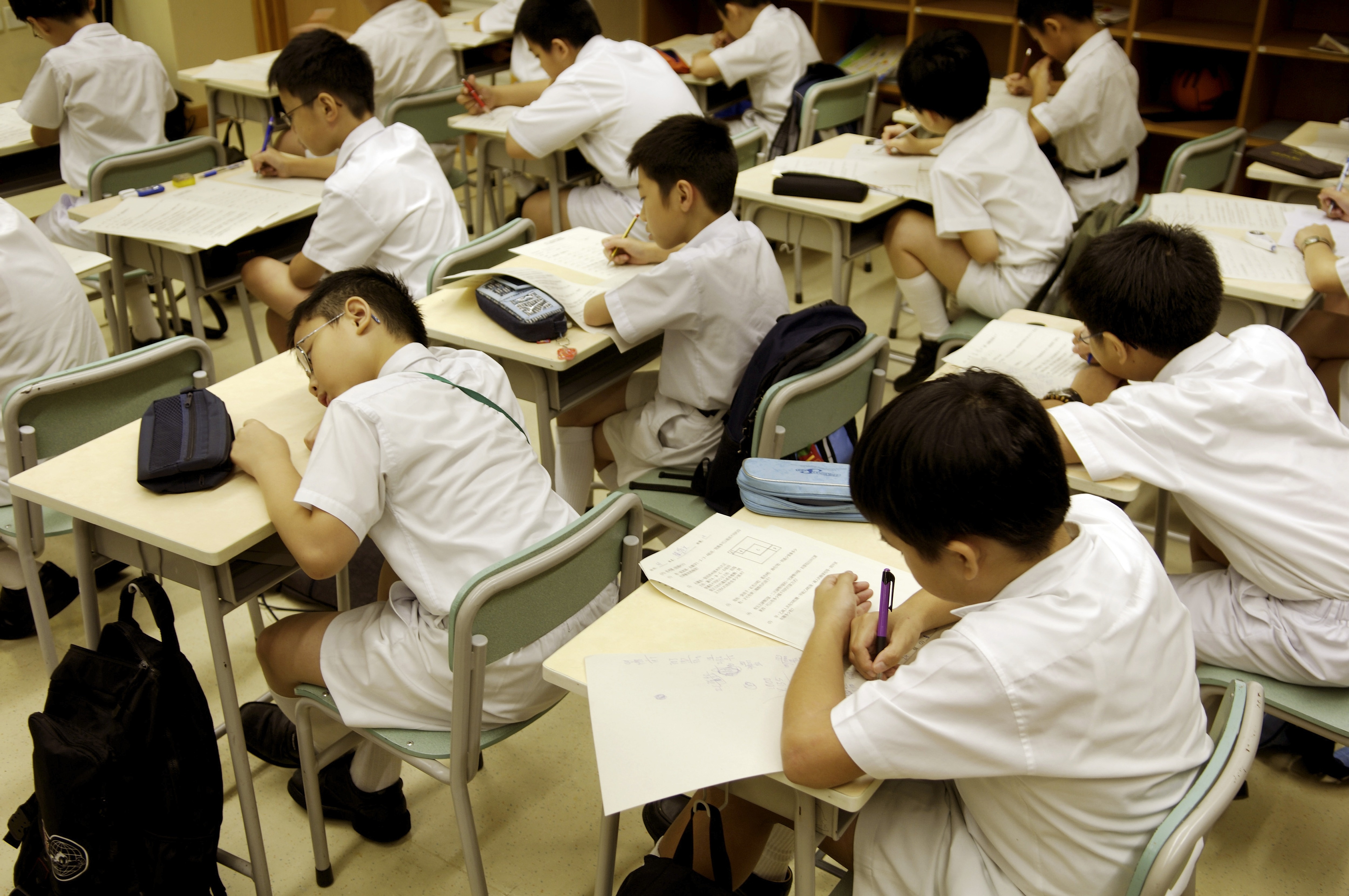 La Salle Primary School 4th grade students during a math