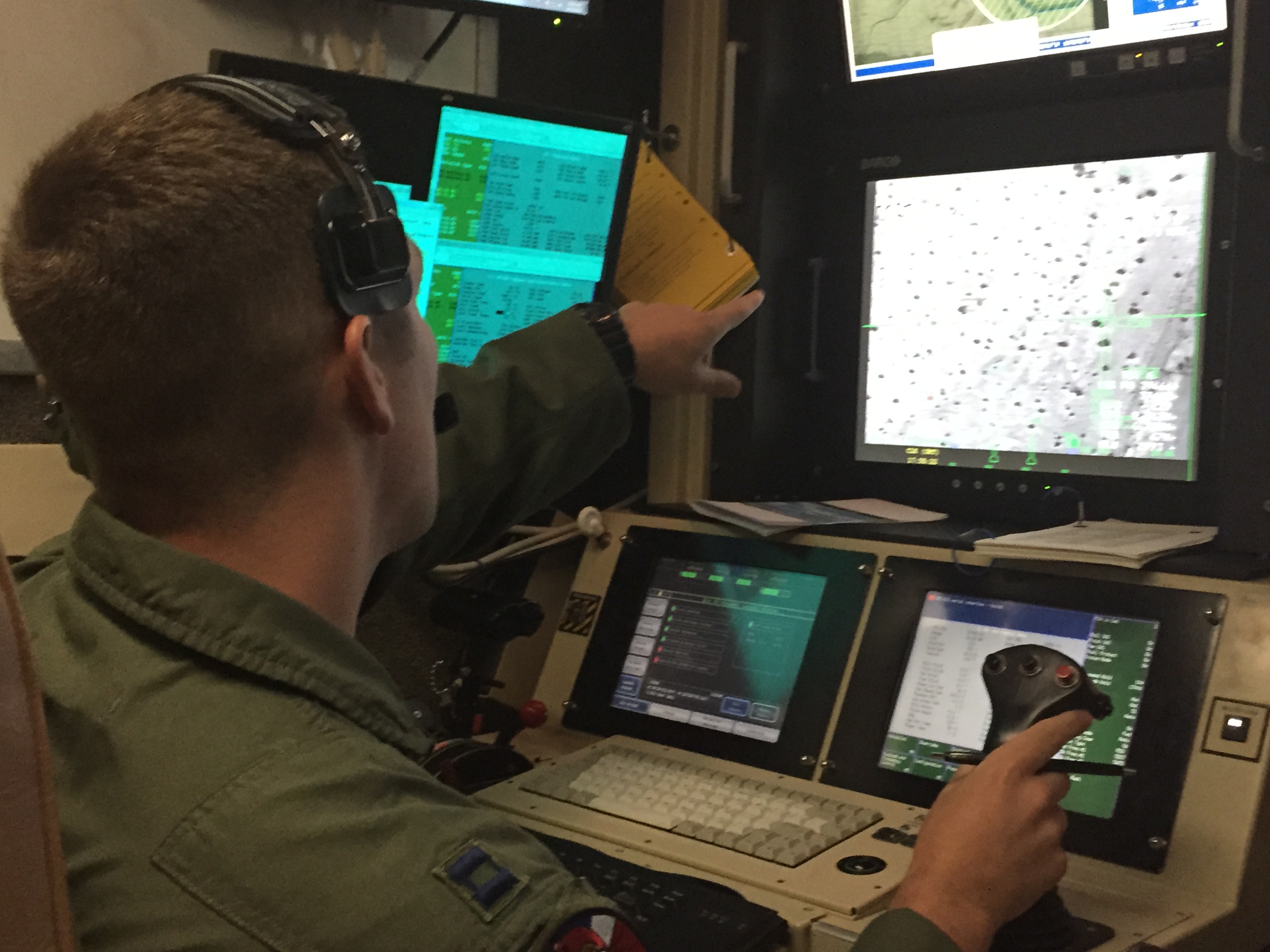 Creech Air Force Base, Nevada- June 16: An Air Force pilot cond