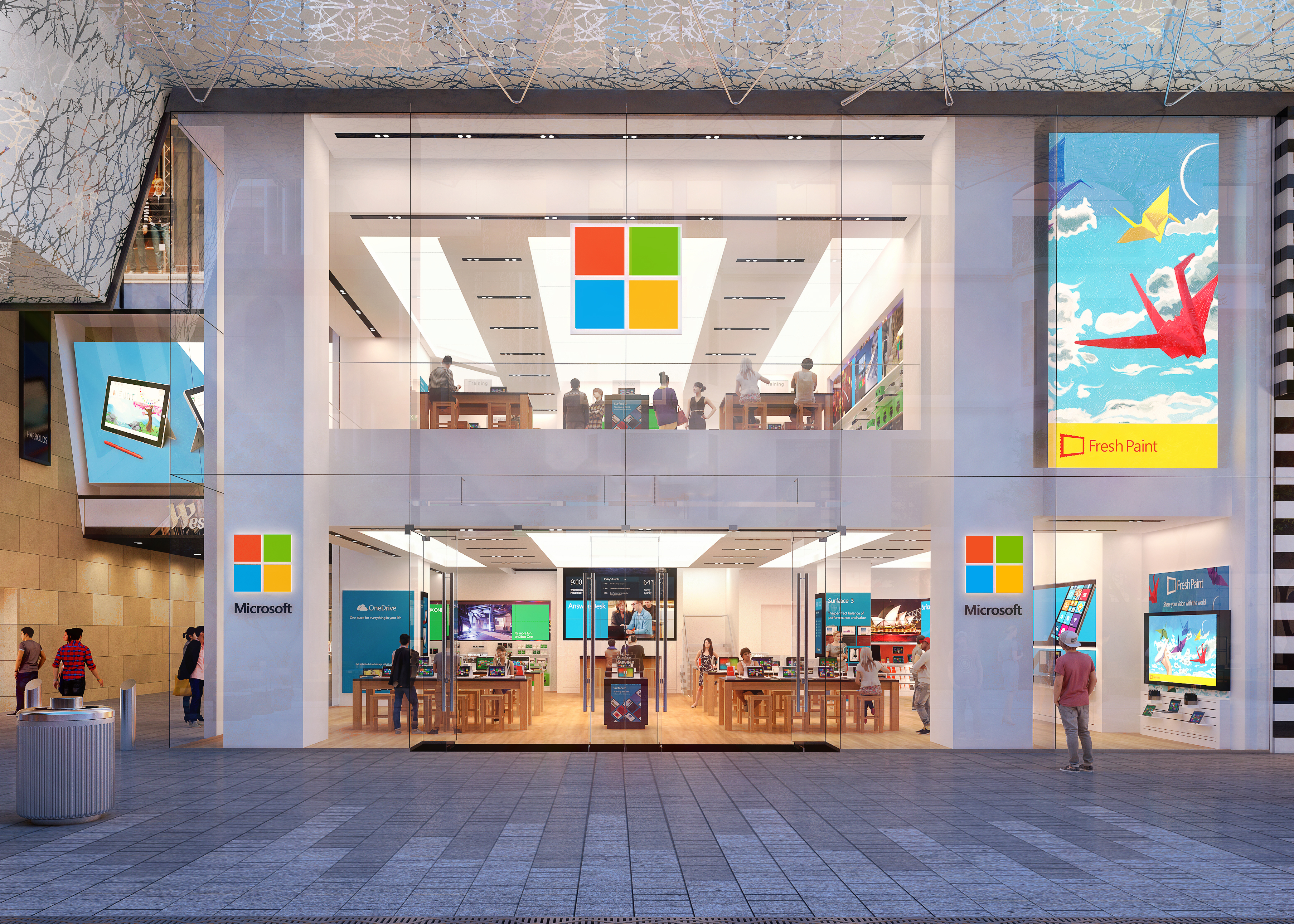 Rendering of Microsoft flagship in Sydney, Australia