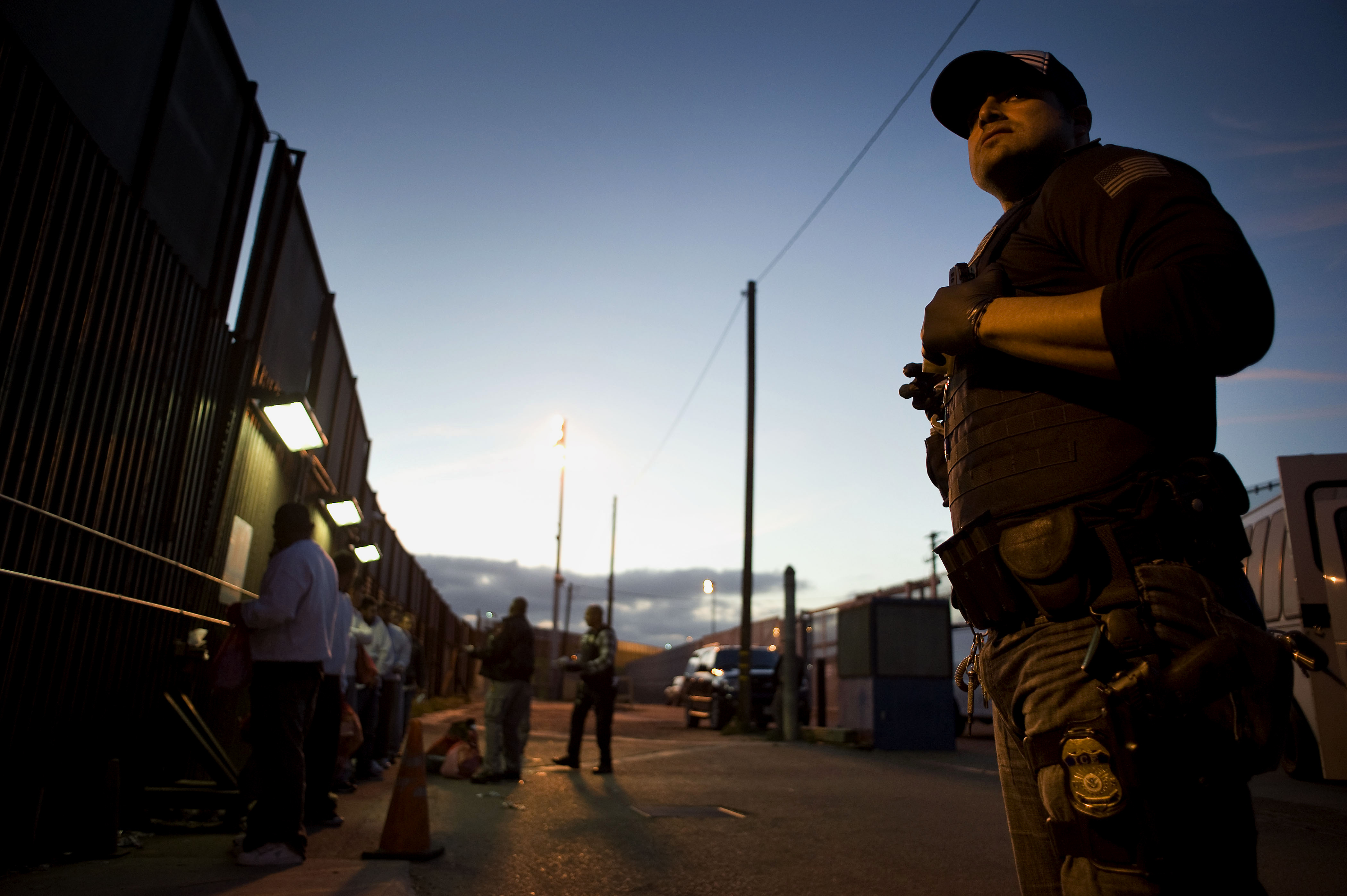 Immigration & Customs Enforcement (ICE) Agents Work At Border Ahead Of Possible DHS Shutdown