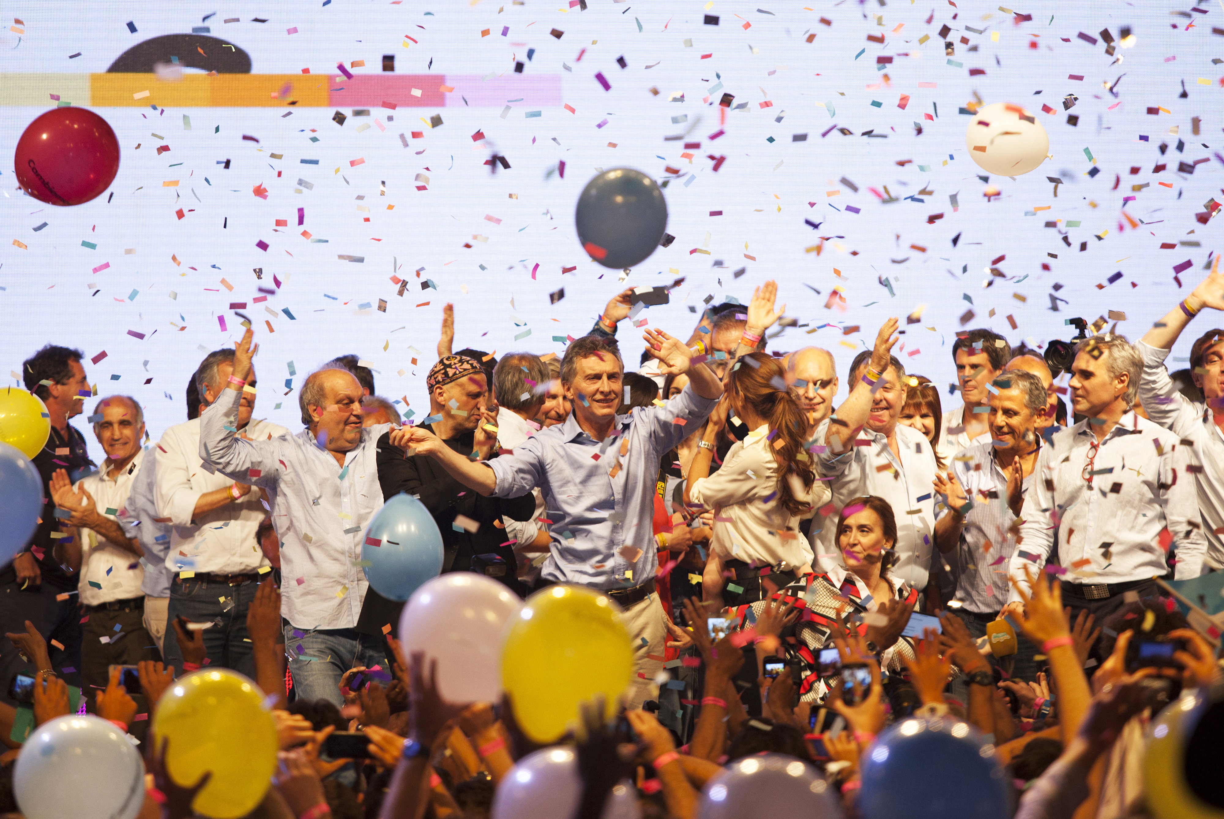 Inside Presidential Candidate Mauricio Macri Campaign Headquarters On Election Night