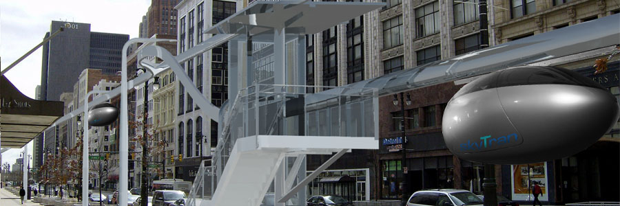 Skytran personal rapid transit station