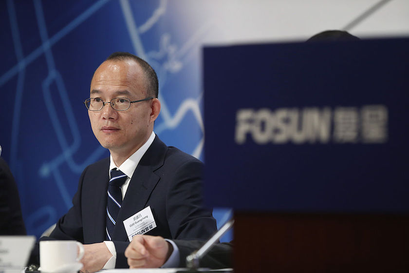 Fosun International Ltd. Chairman And Billionaire Guo Guangchang Attends Interim Results News Conference