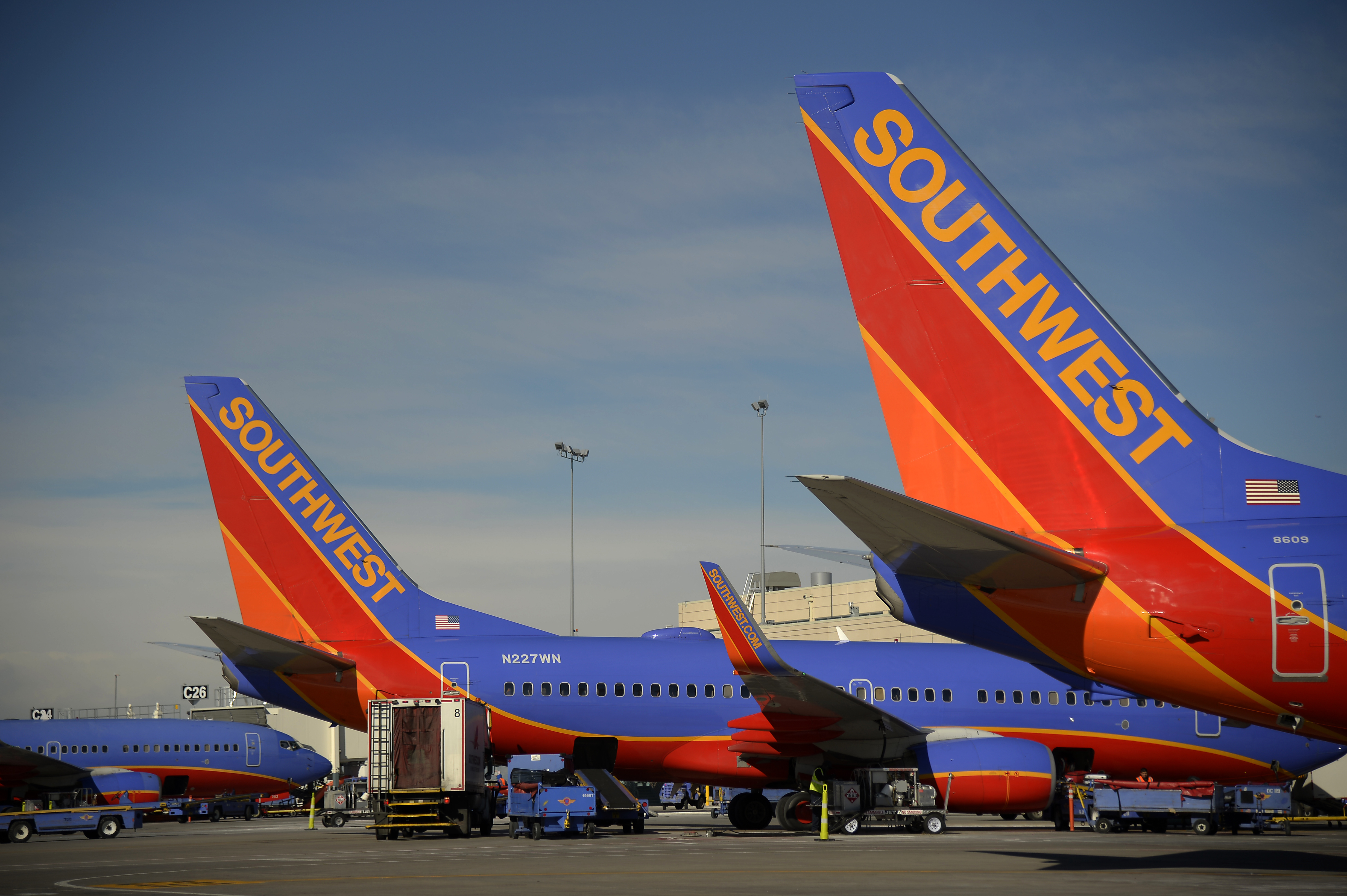 Southwest Airlines at the Denver International Airport.