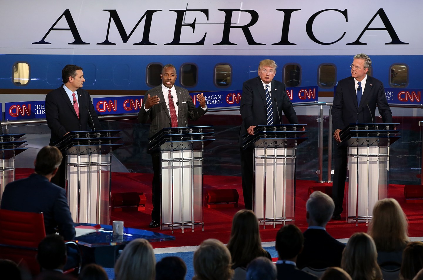 Republican Candidates Take Part In Debates At Reagan Library In Simi Valley