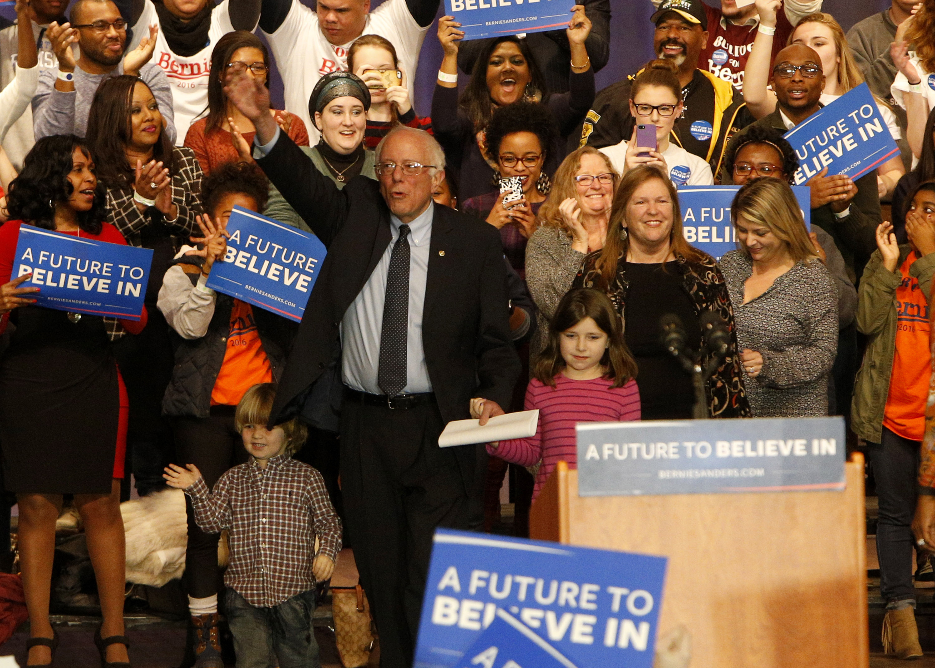 Democratic Candidate For President Bernie Sanders Holds Rally In Birmingham On MLK Jr. Day