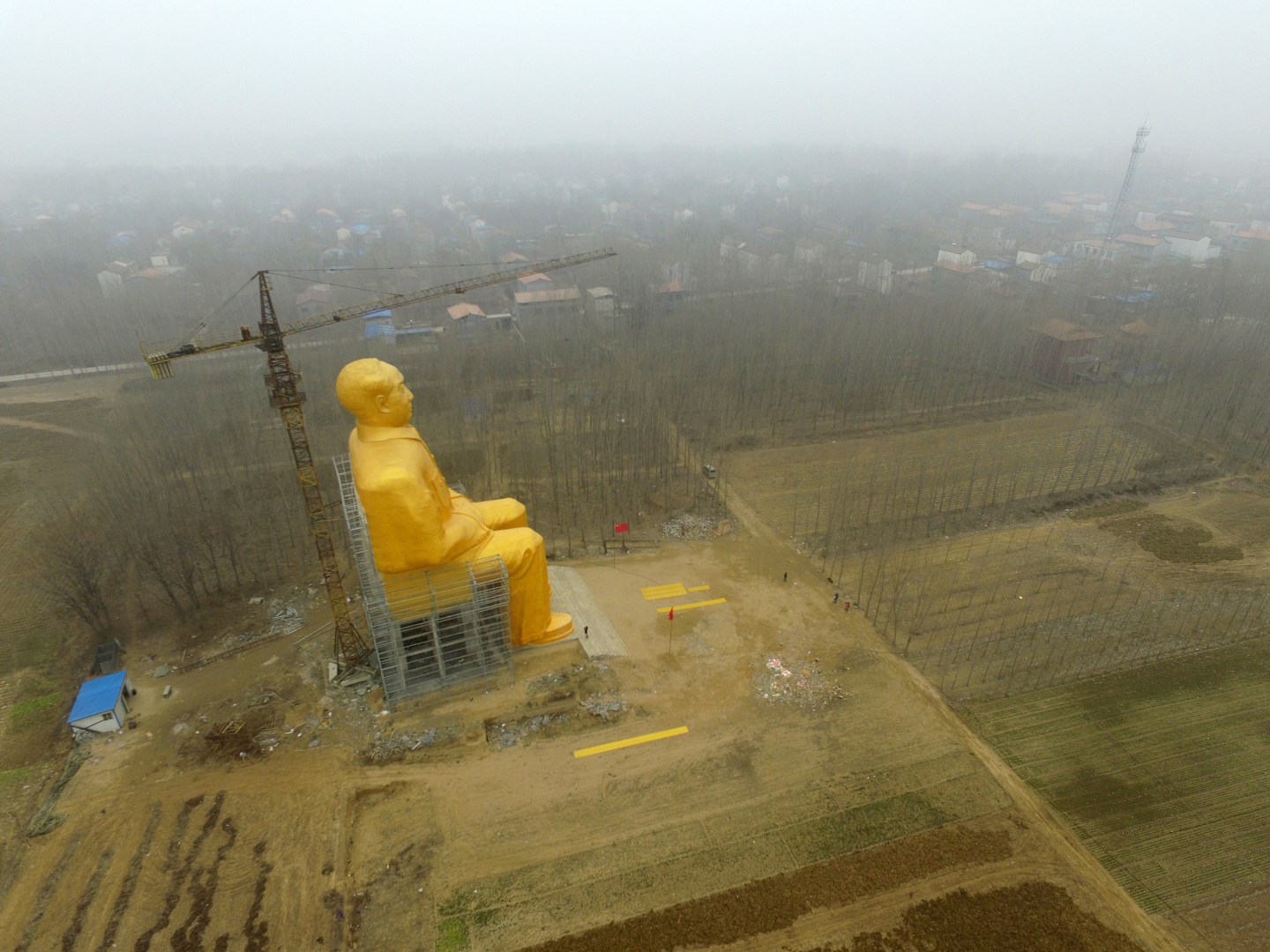 Mao Zedong Statue In Henan
