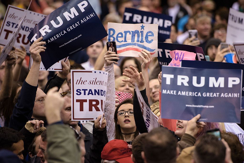 US-VOTE-TRUMP-RALLY-PROTEST-POLITICS-REPUBLICAN