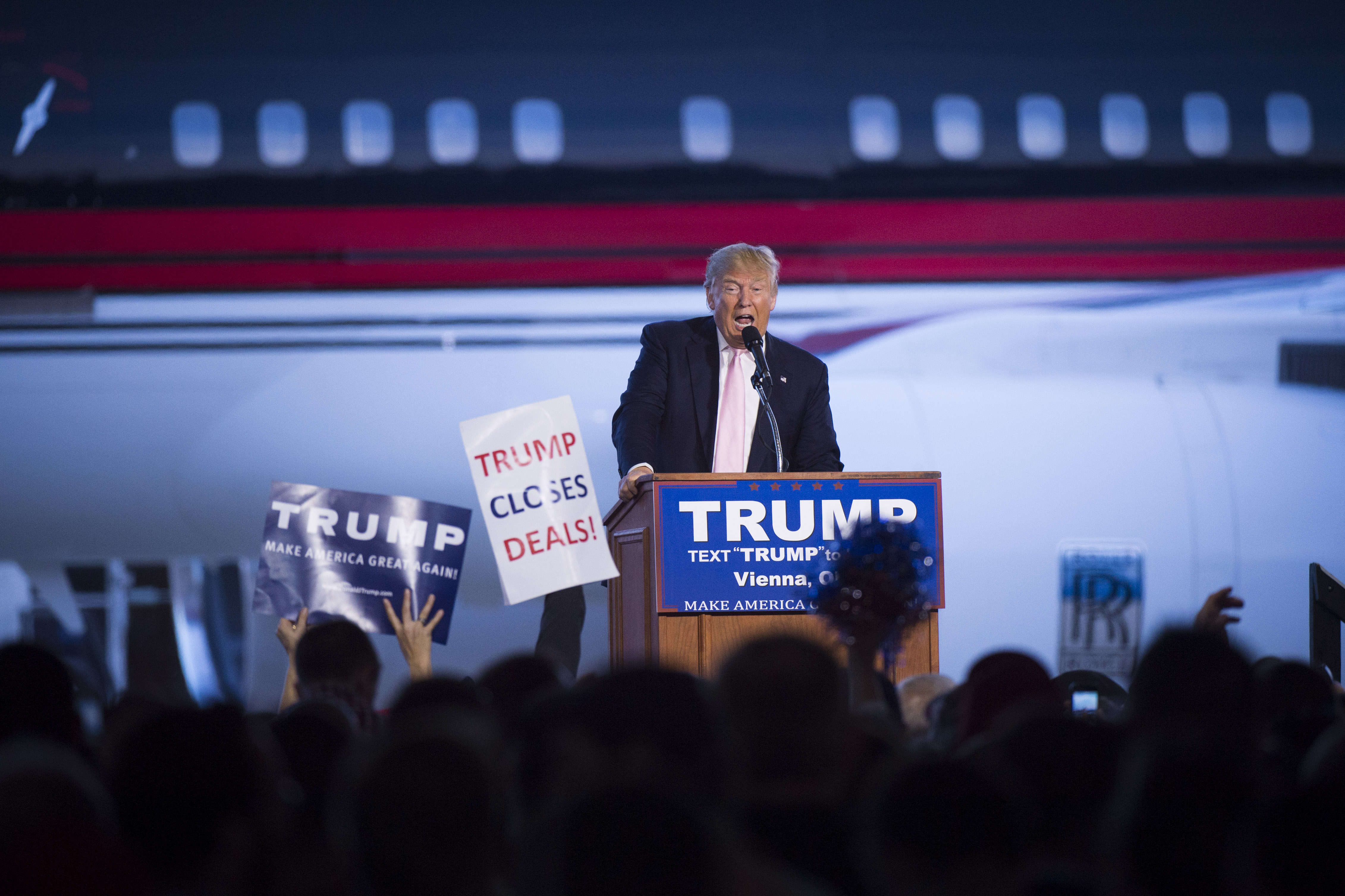 Donald Trump in Vienna, Ohio.