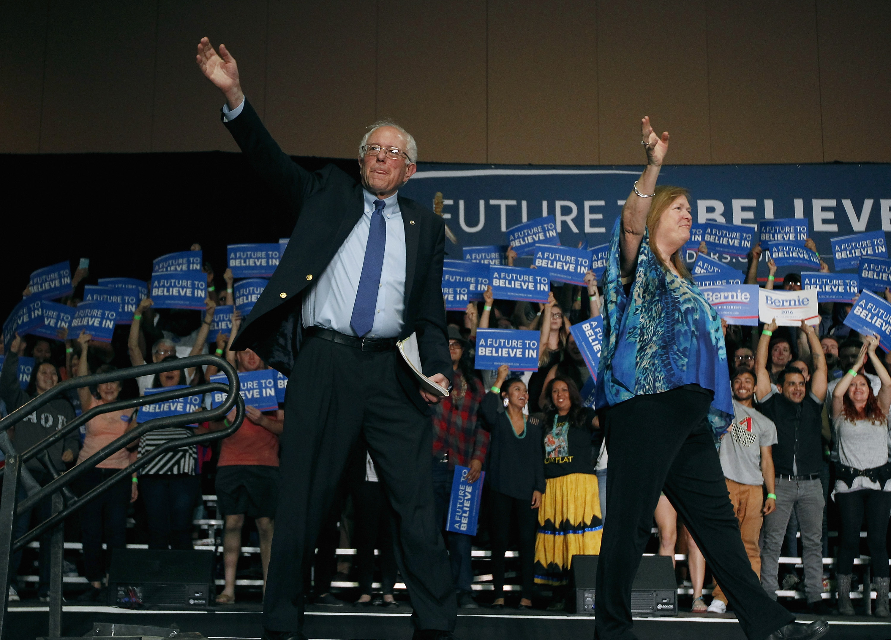 Presidential Candidate Bernie Sanders Holds Primary Night Rally In Phoenix, Arizona