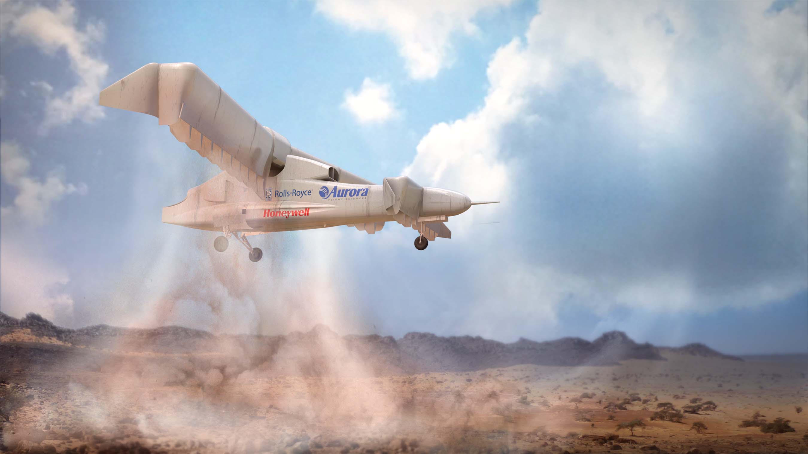 Illustration of VTOL plane prototype
