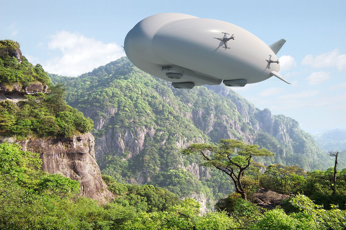 Lockheed's cargo-carrying LMH-1 airship.
