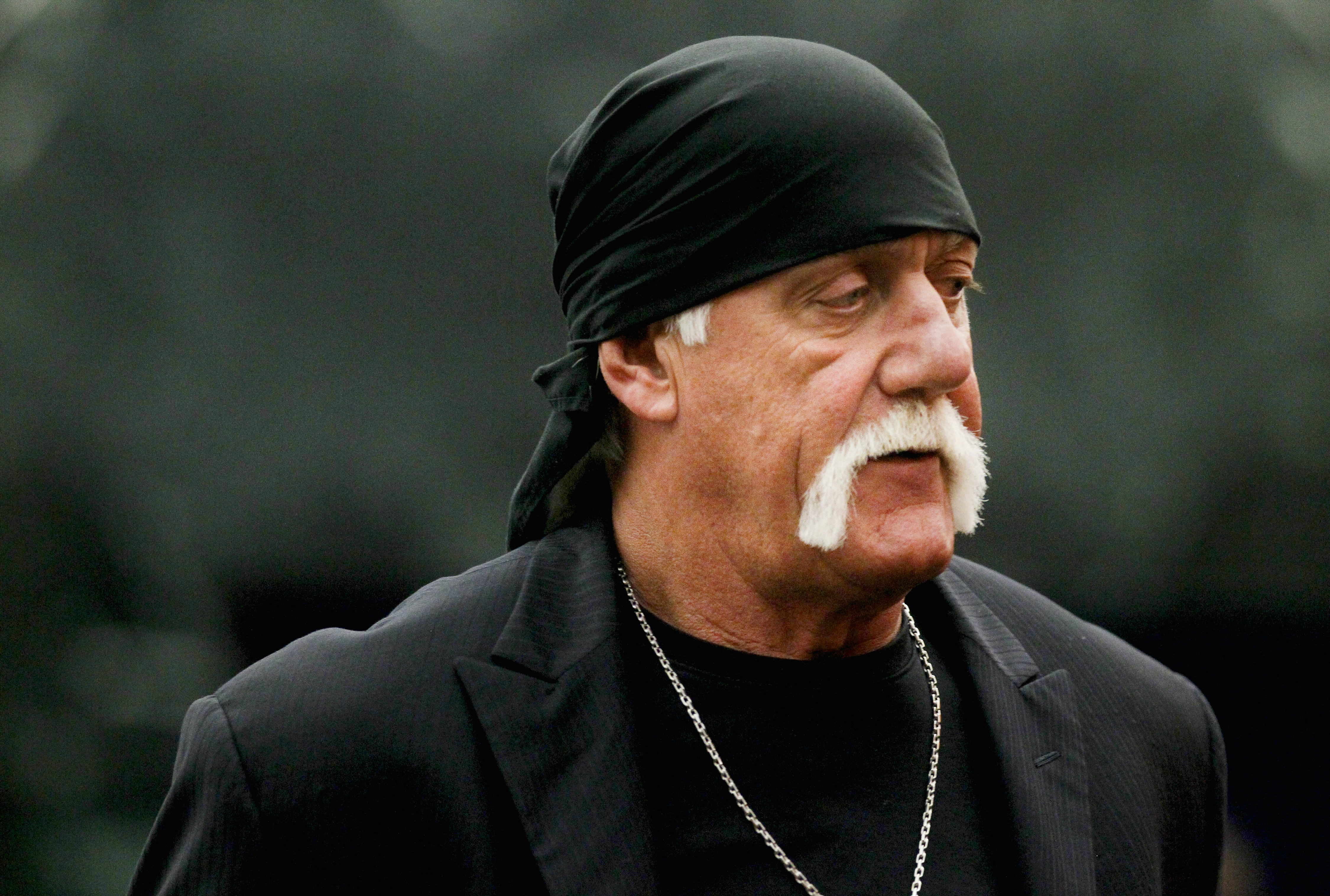 Terry Bollea, aka Hulk Hogan, arrives for his trial against Gawker Media, in St Petersburg, Florida