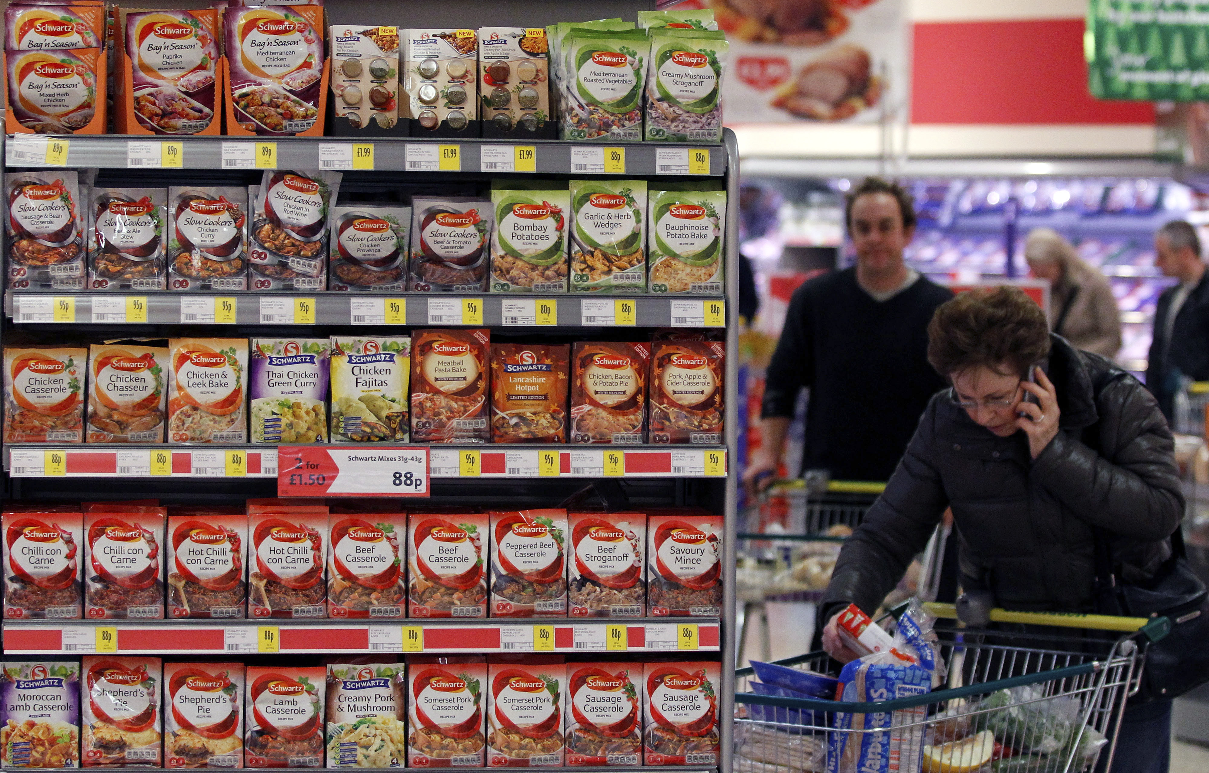 Christmas Shoppers Inside A Morrisons Supermarket
