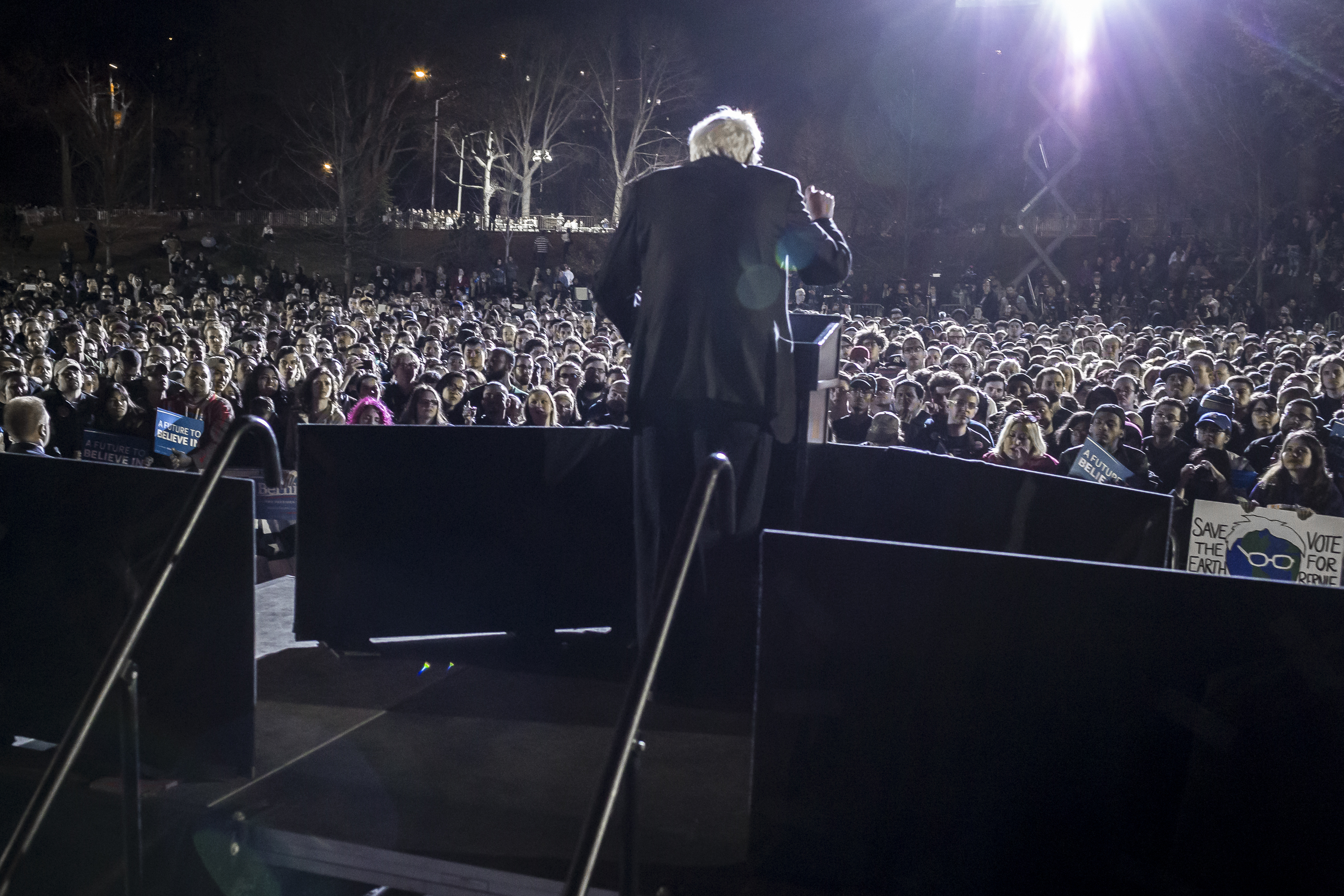Senator Bernie Sanders comes back home to his roots in NYC,