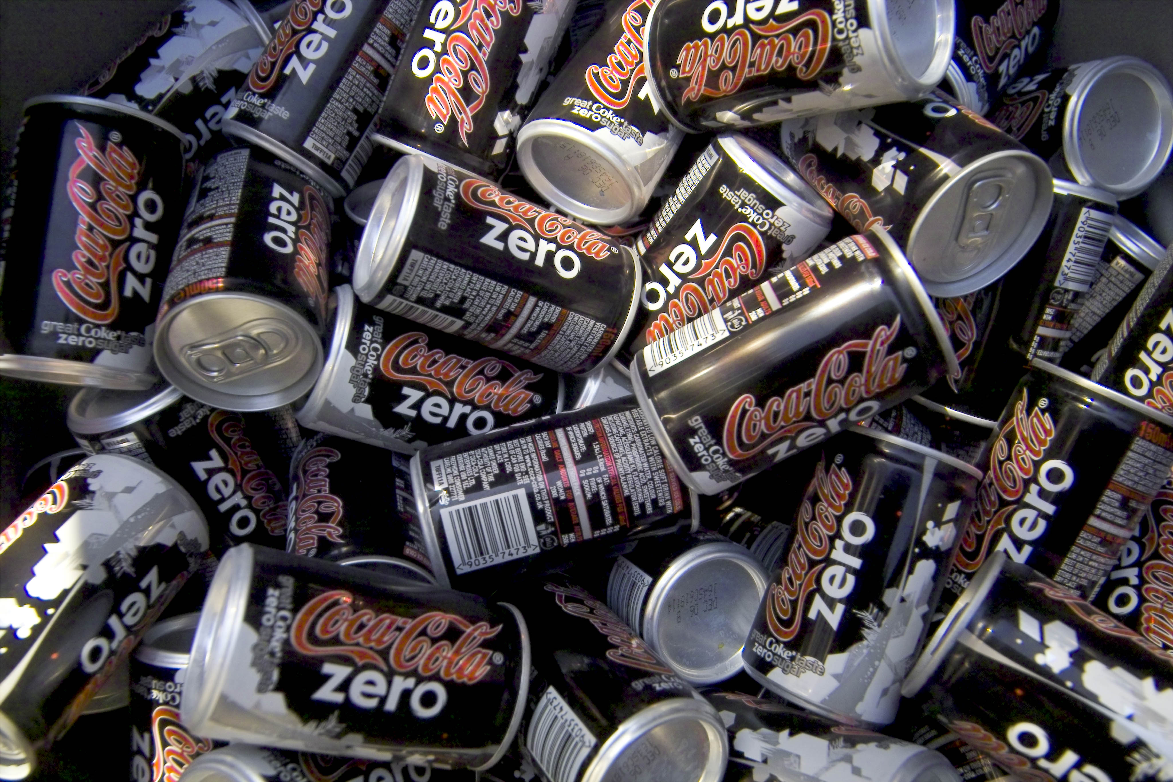 Cans of Coca-Cola's new 'Zero' product are seen in a cooler