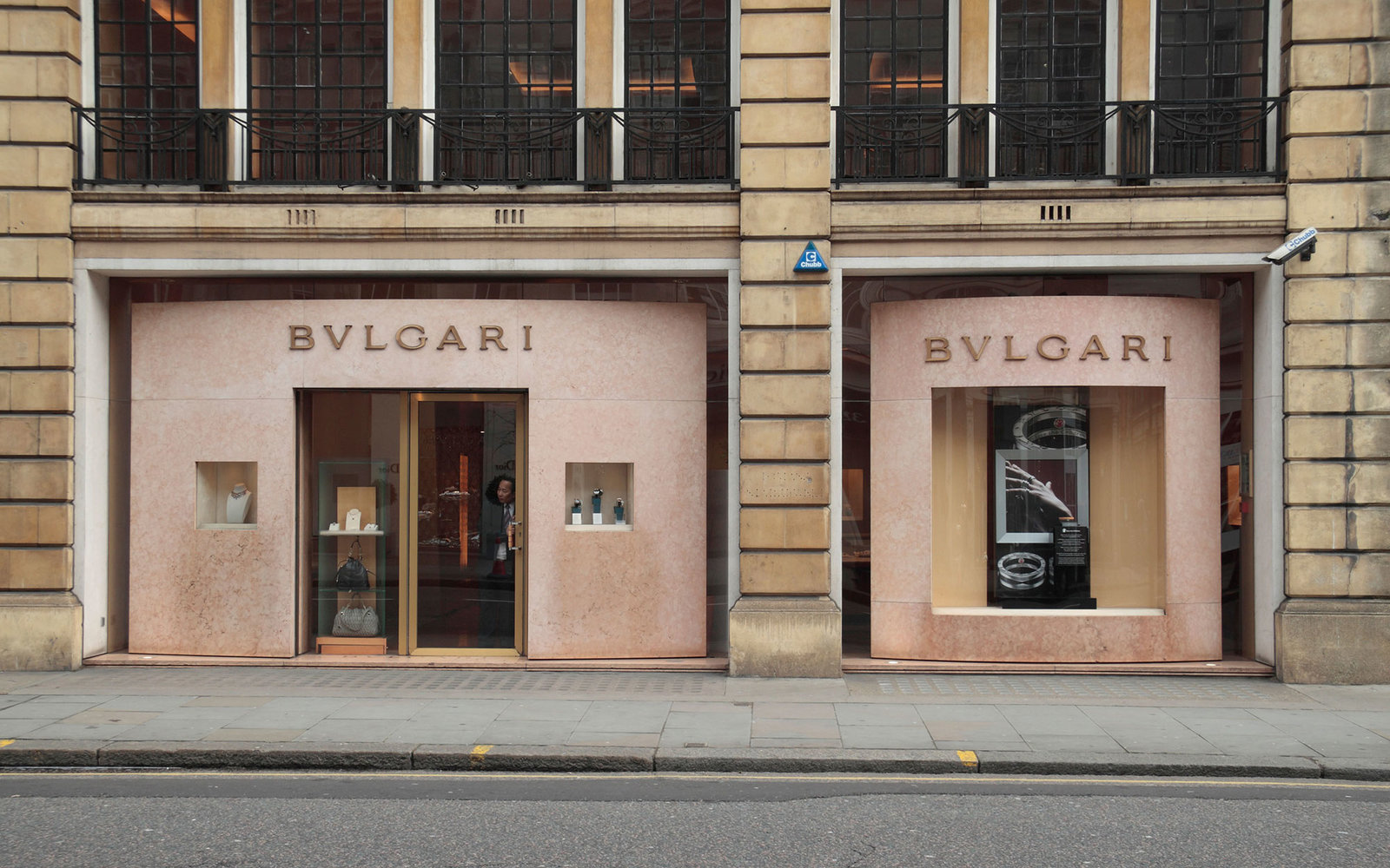 The Bulgari jewellry store on Sloane Street, London, SW1, England.