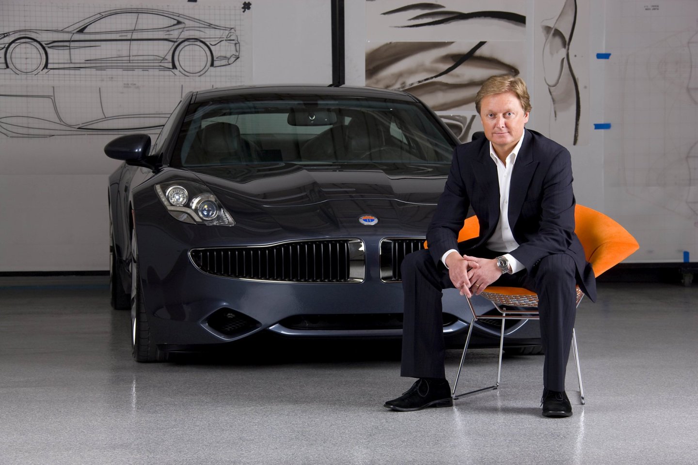 Henrik Fisker and Fisker Karma car