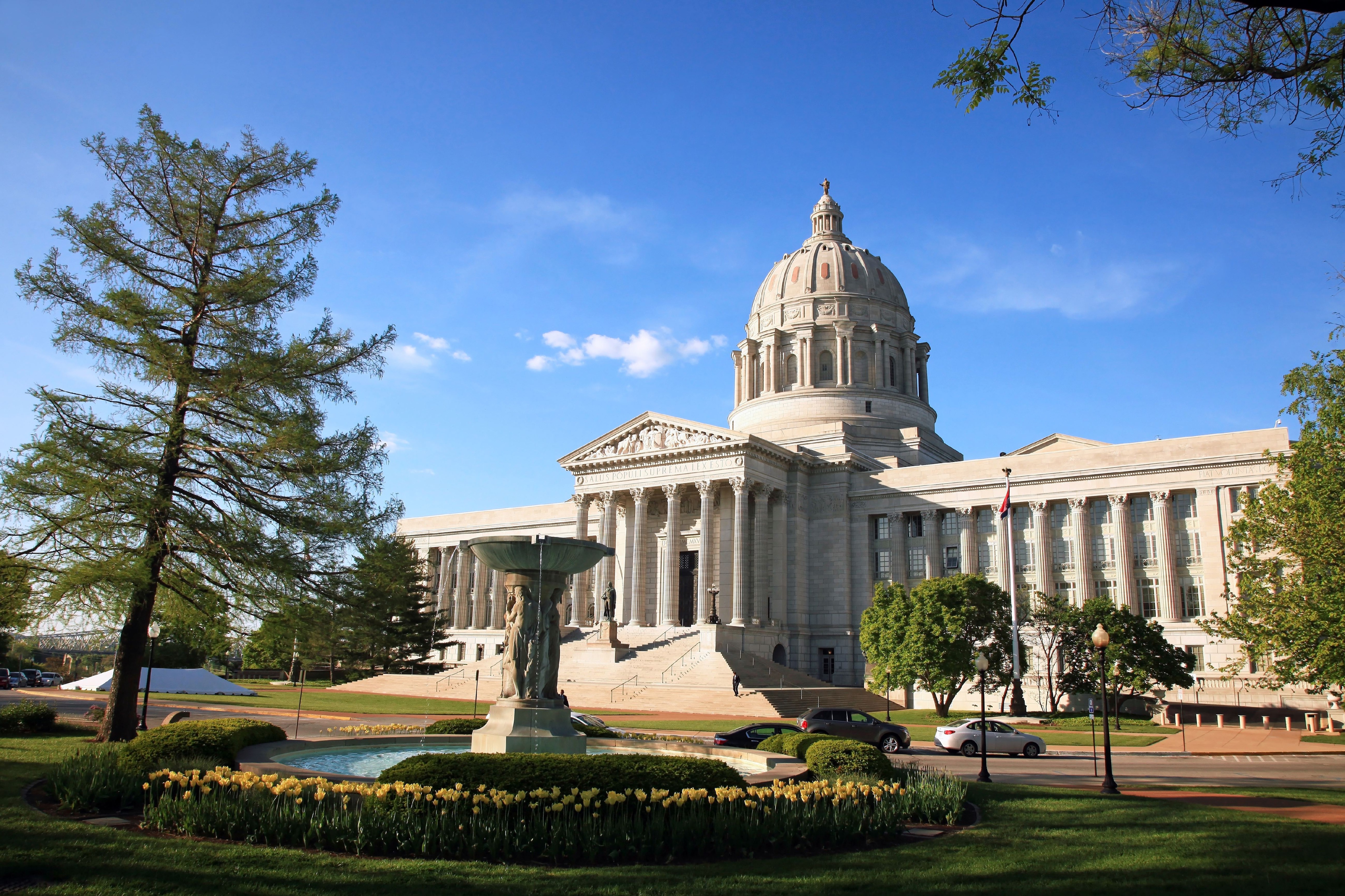 Missouri state capitol building in Jefferson City