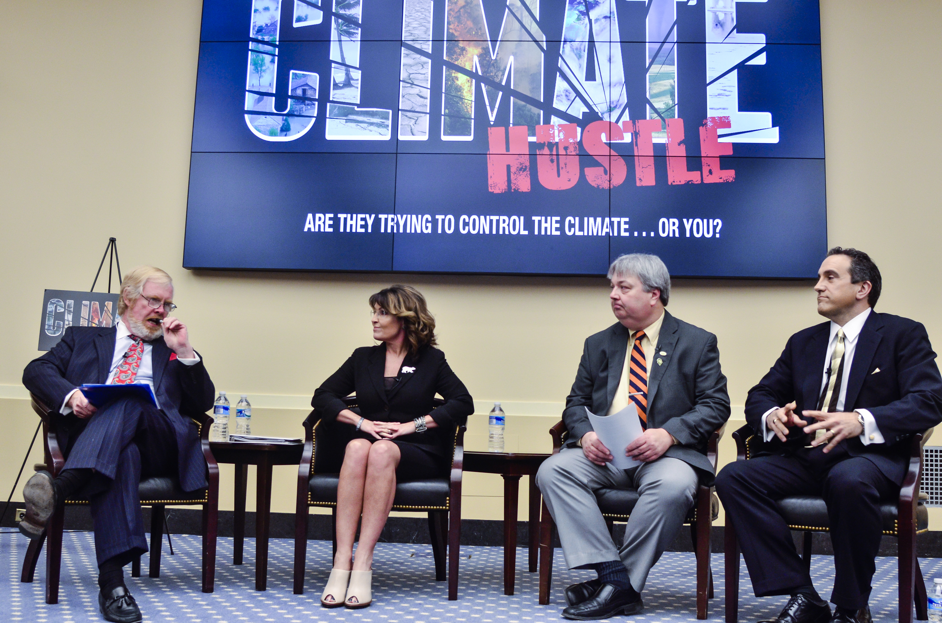 Sarah Palin, at the 'Climate Hustle' panel discussion.