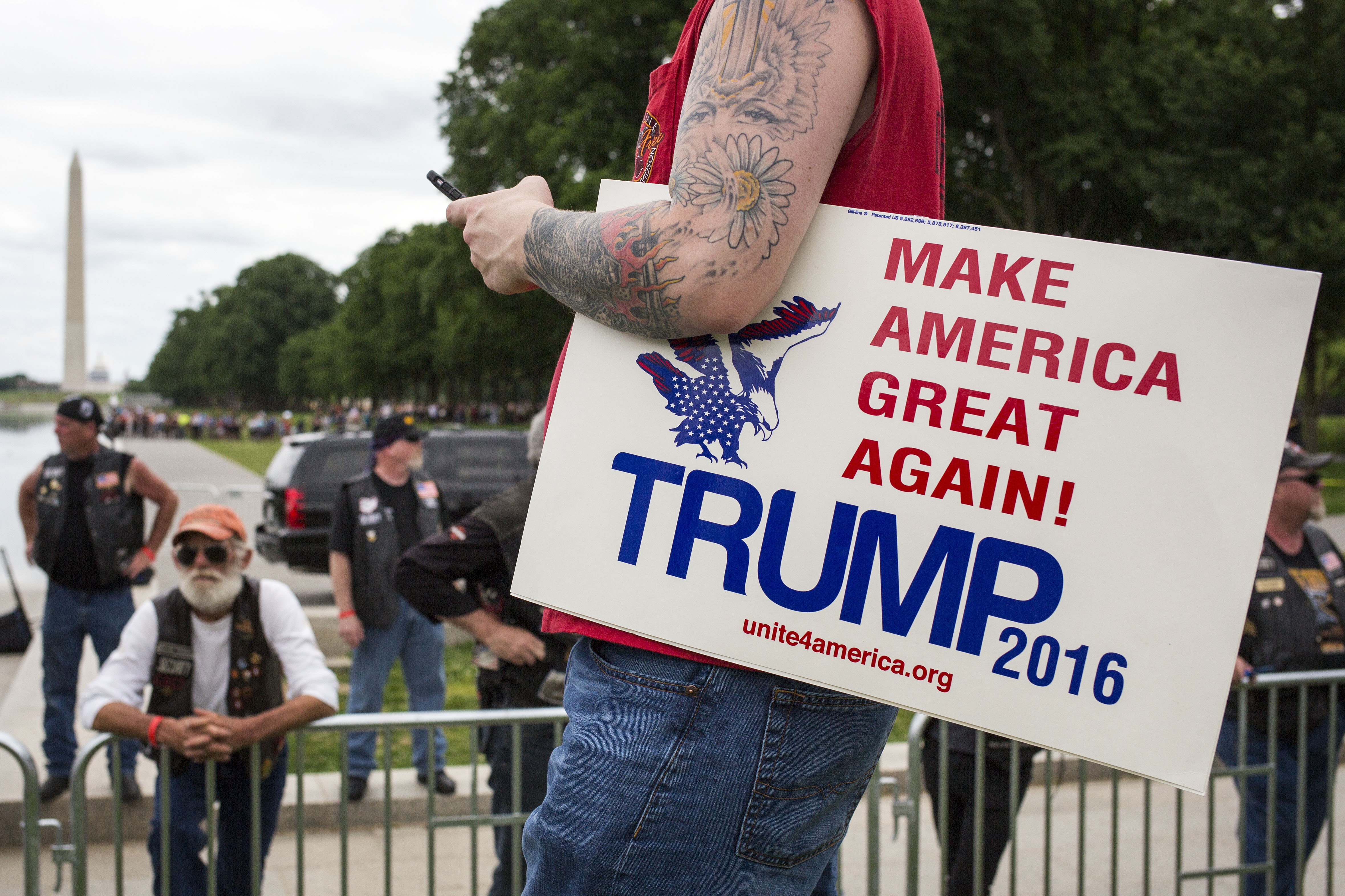 GOP Donald Trump at Rolling Thunder Bike Rally
