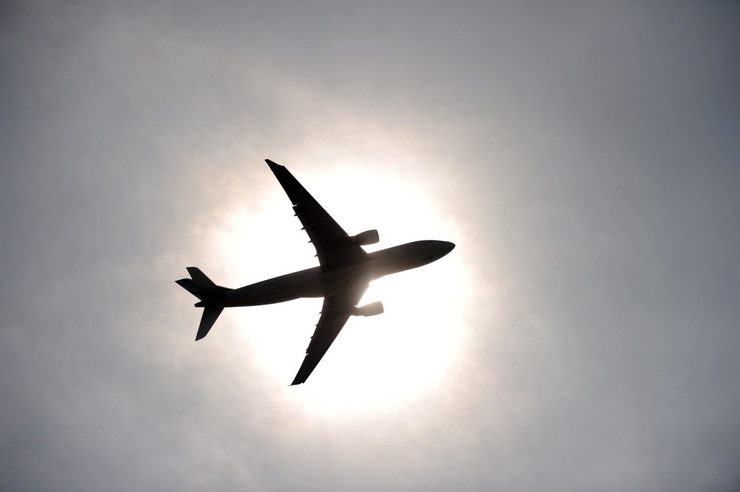 An airplane takes off at Roissy-Charles-