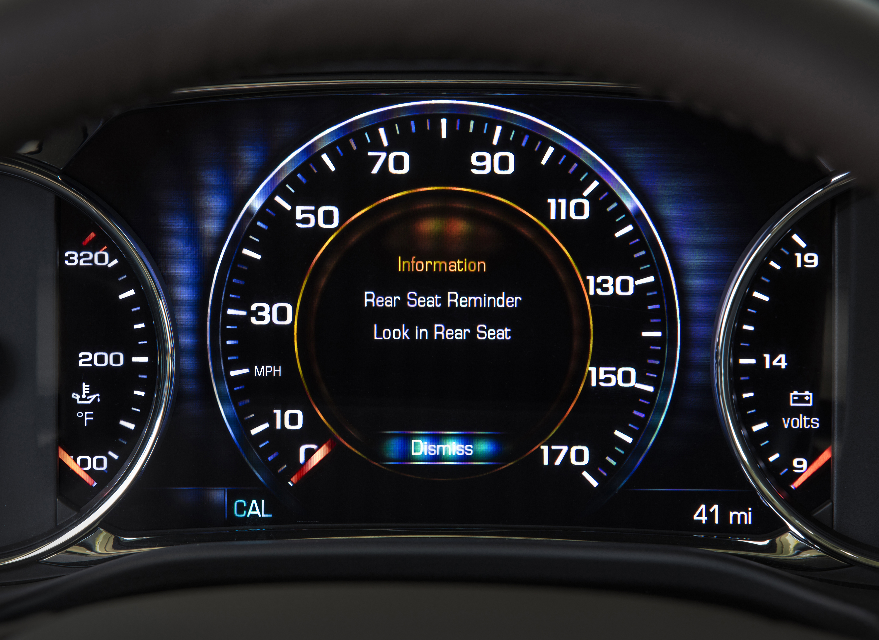 Rear Seat Reminder alert