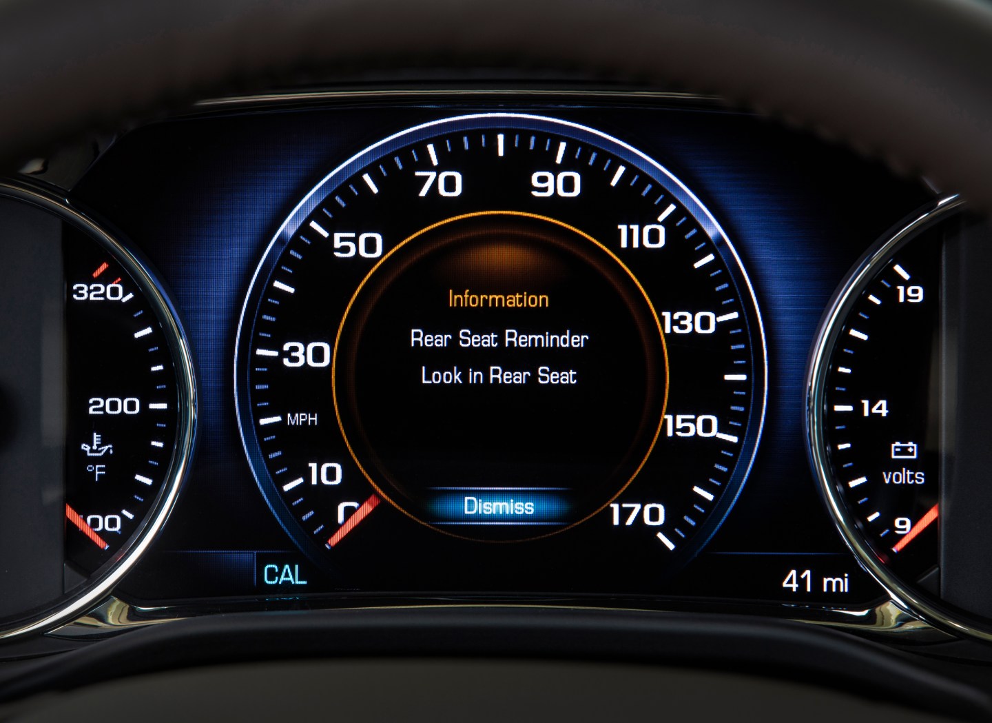 Rear Seat Reminder alert