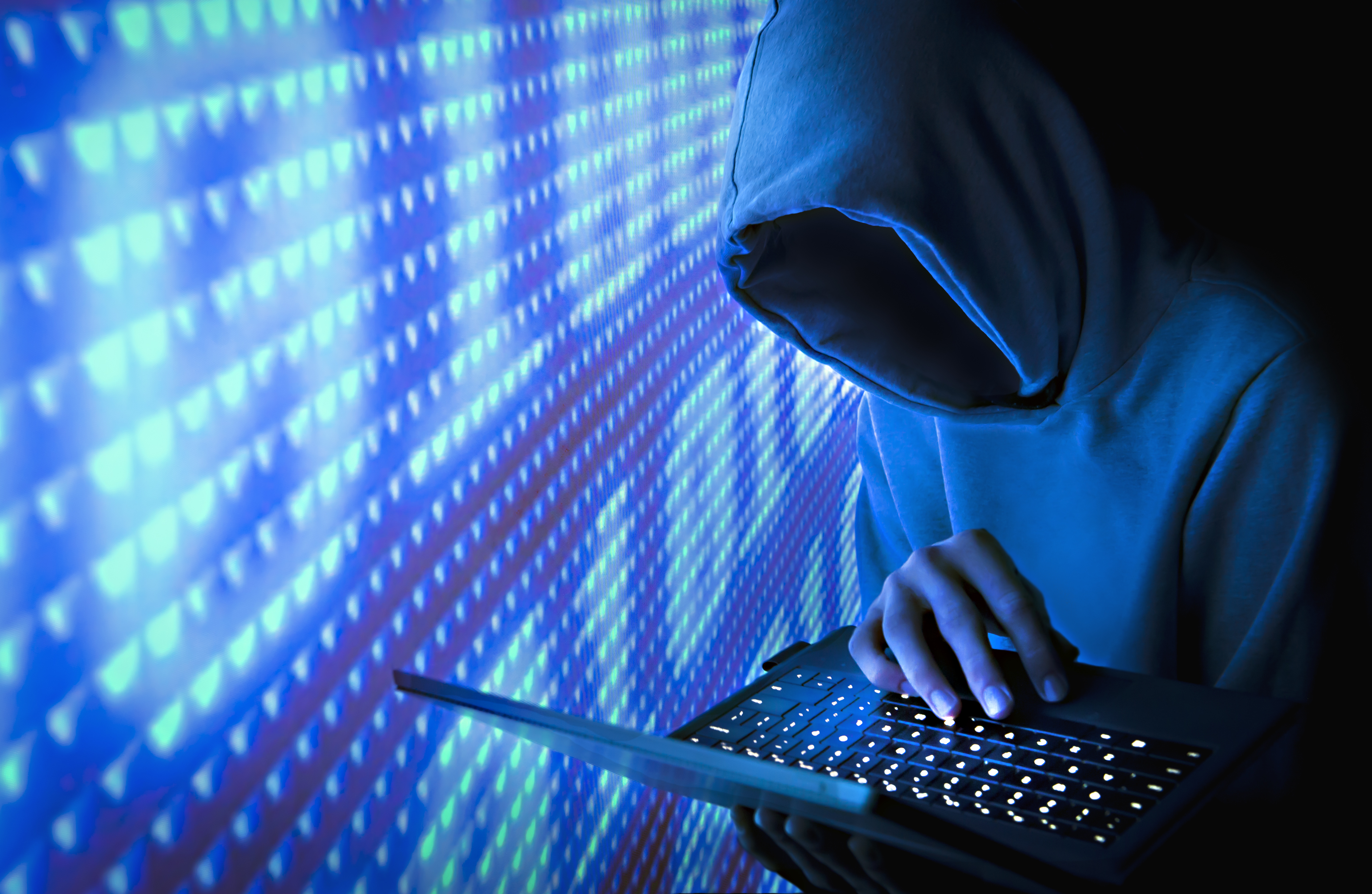 Blue Computer Hacker