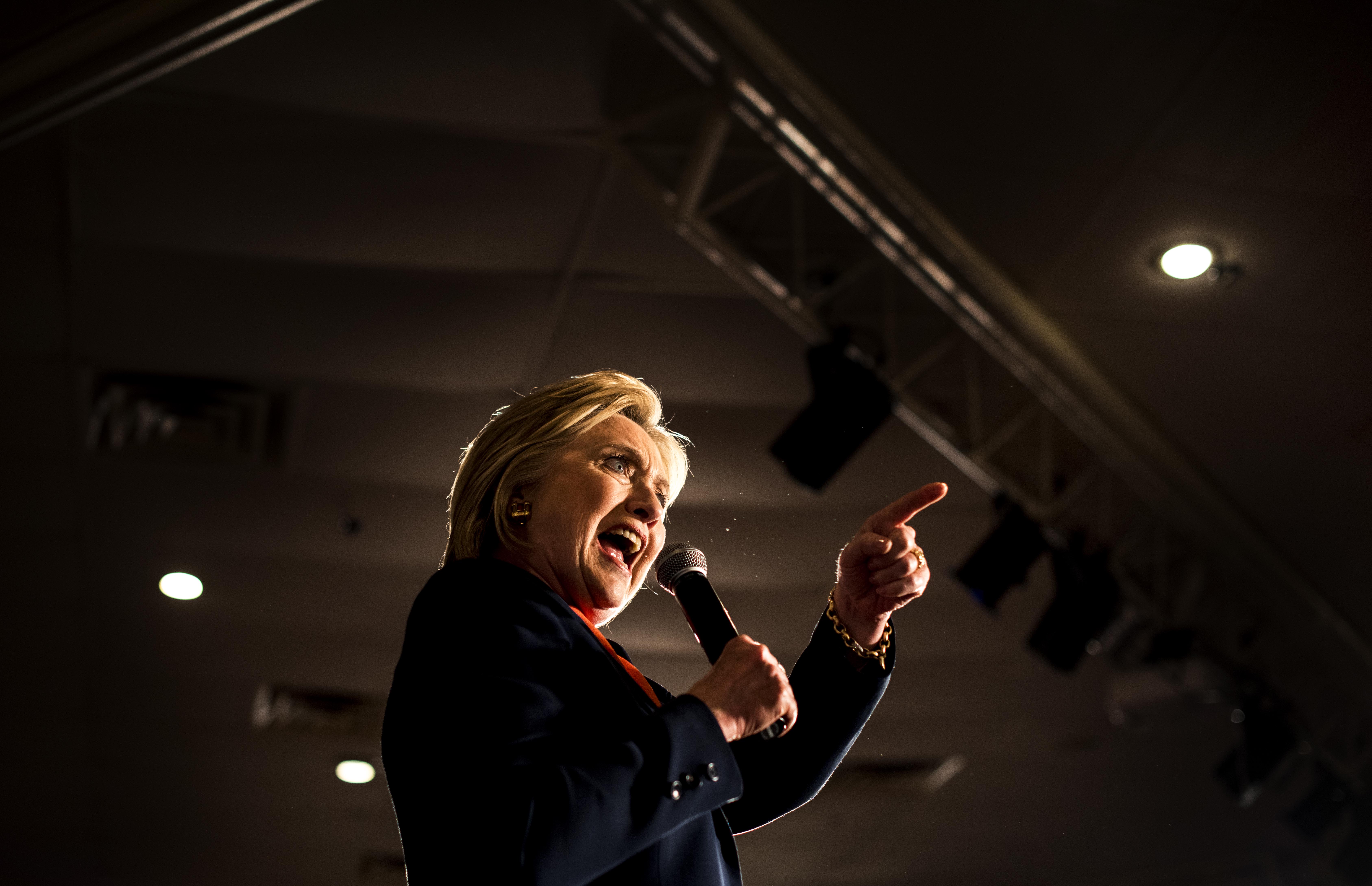 Democratic Candidate for President former Secretary of State Hillary Clinton