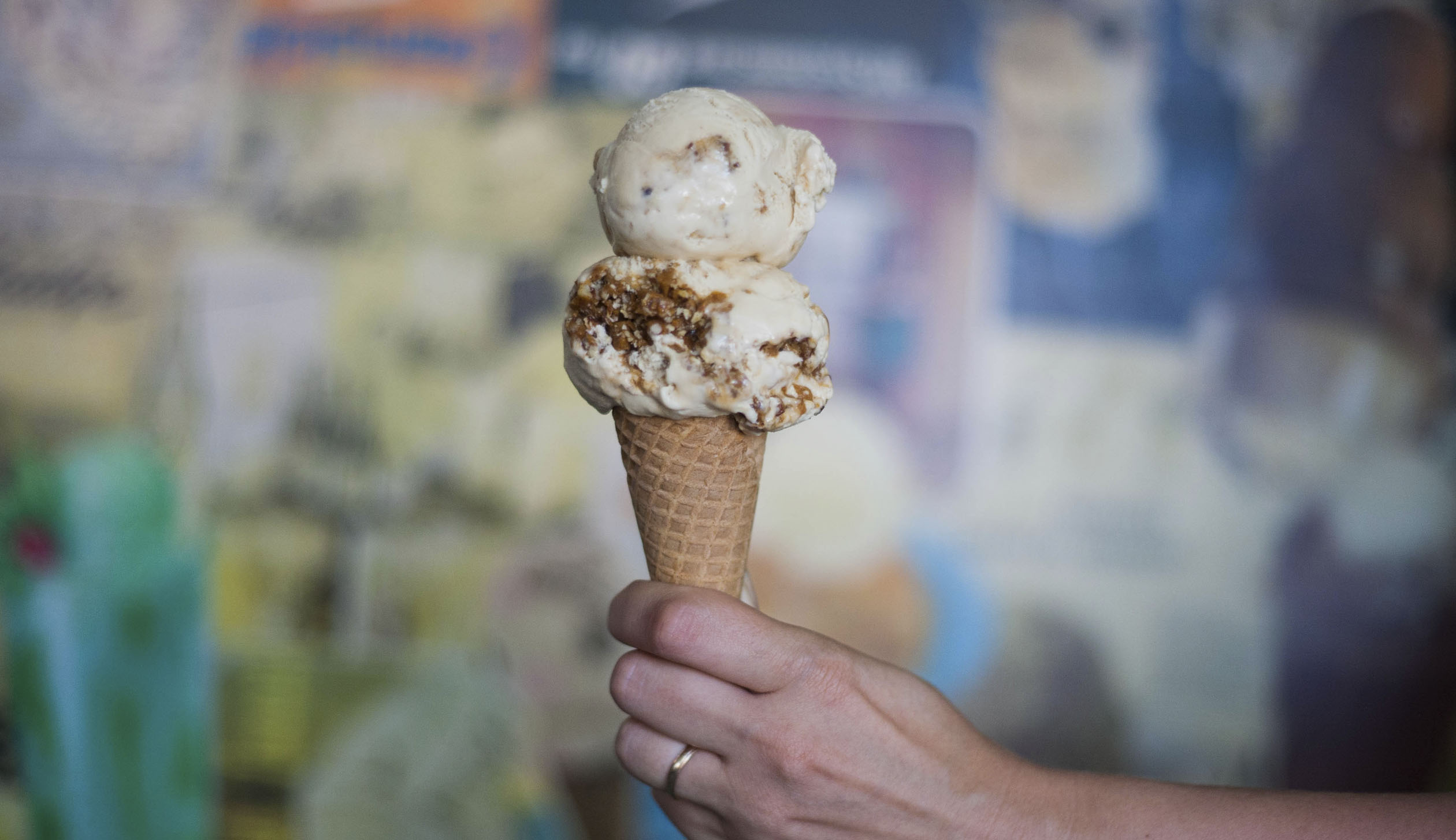 Ice cream cone at Ample Hills Creamery