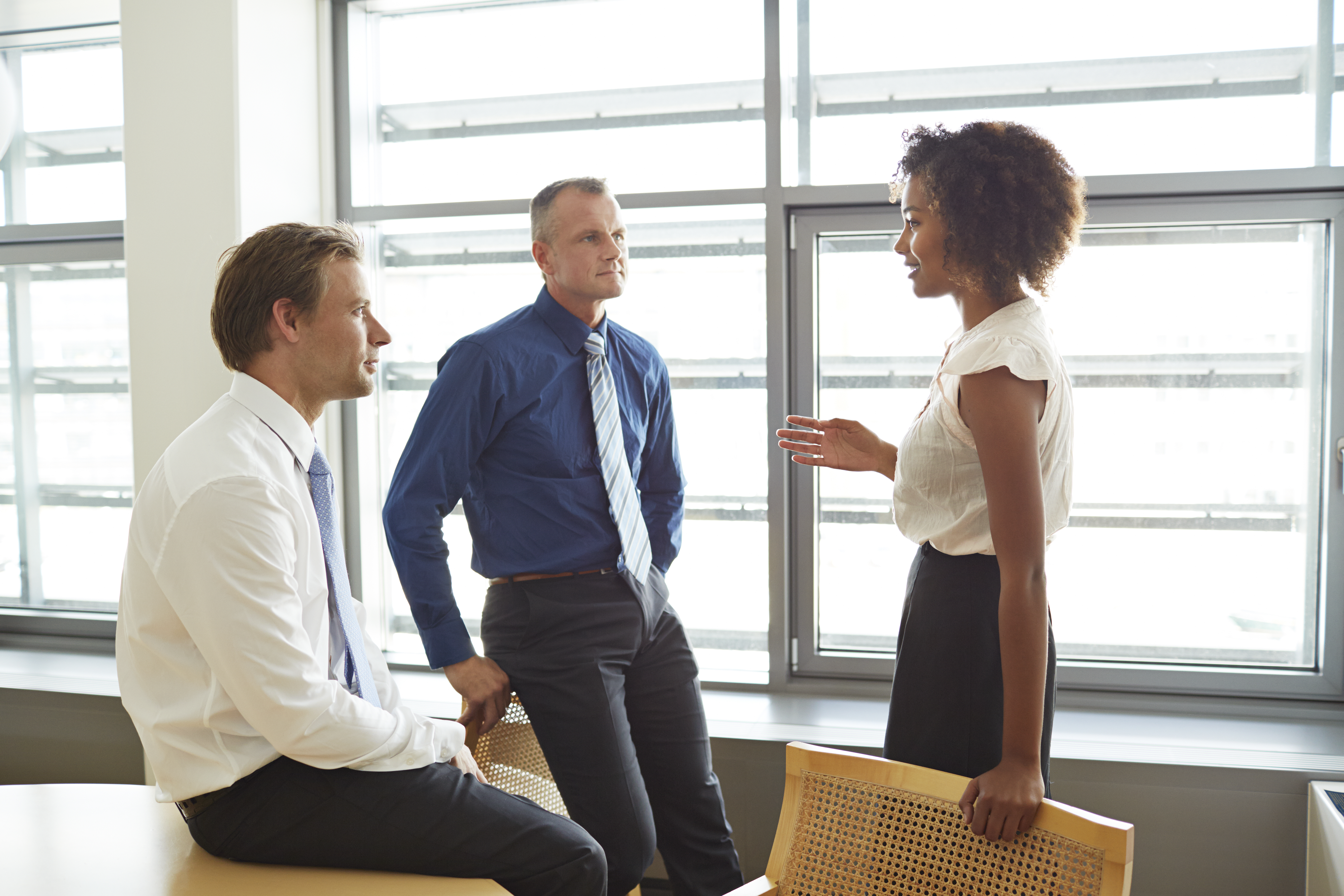 Corporate business people having casual meeting