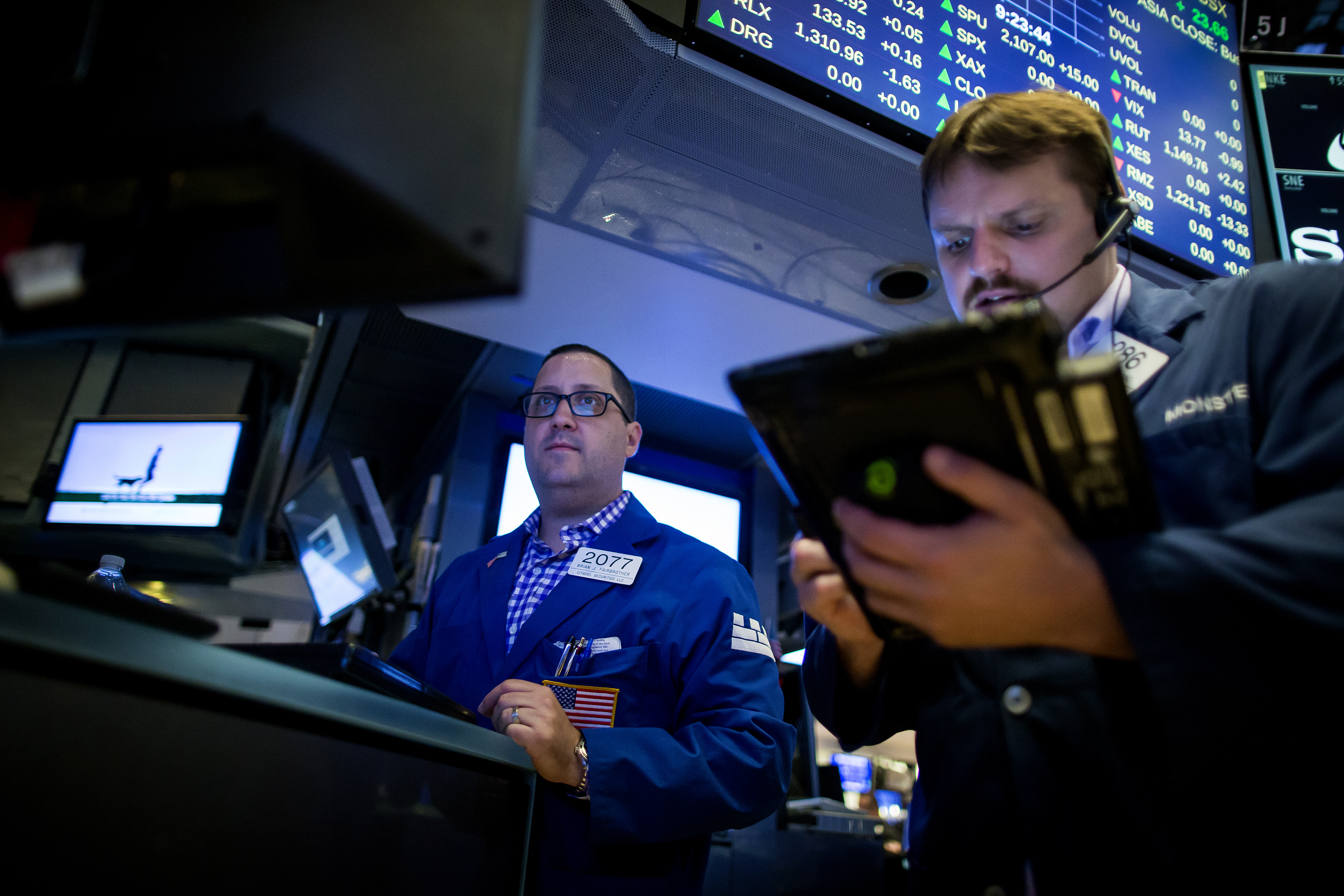 Trading On The Floor Of The NYSE As U.S. Stocks Rise Amid Stronger Job Gains Boost Optimism On Economy