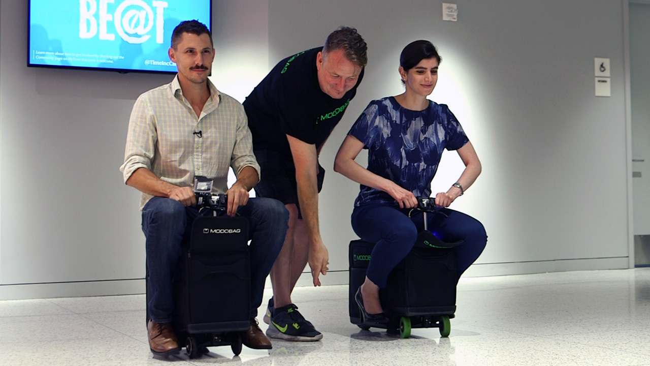 Here’s What It’s Like to Ride a Motorized Suitcase