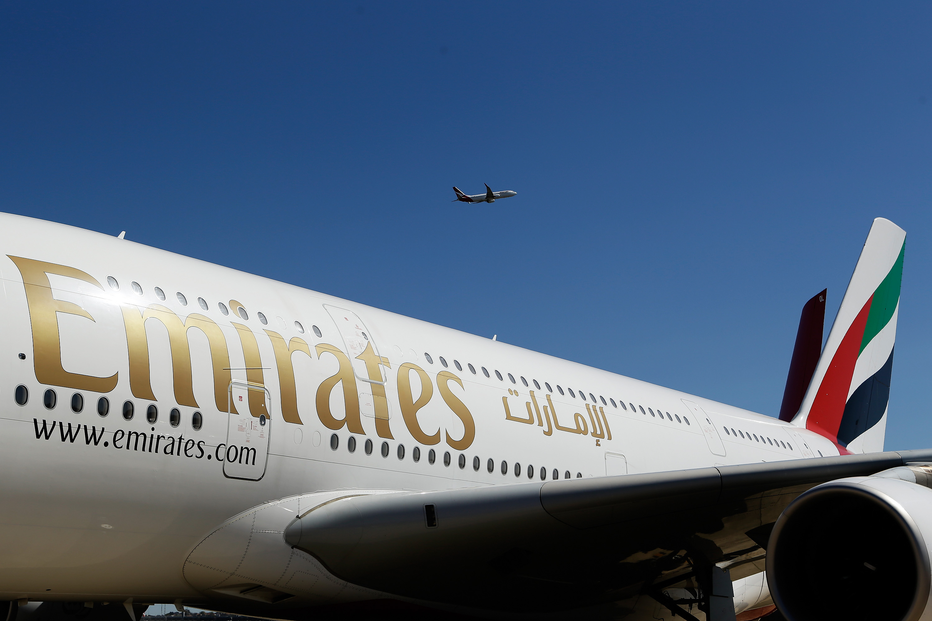 Qantas CEO Alan Joyce and Emirates President Tim Clark Media Event As Airlines Form Alliance