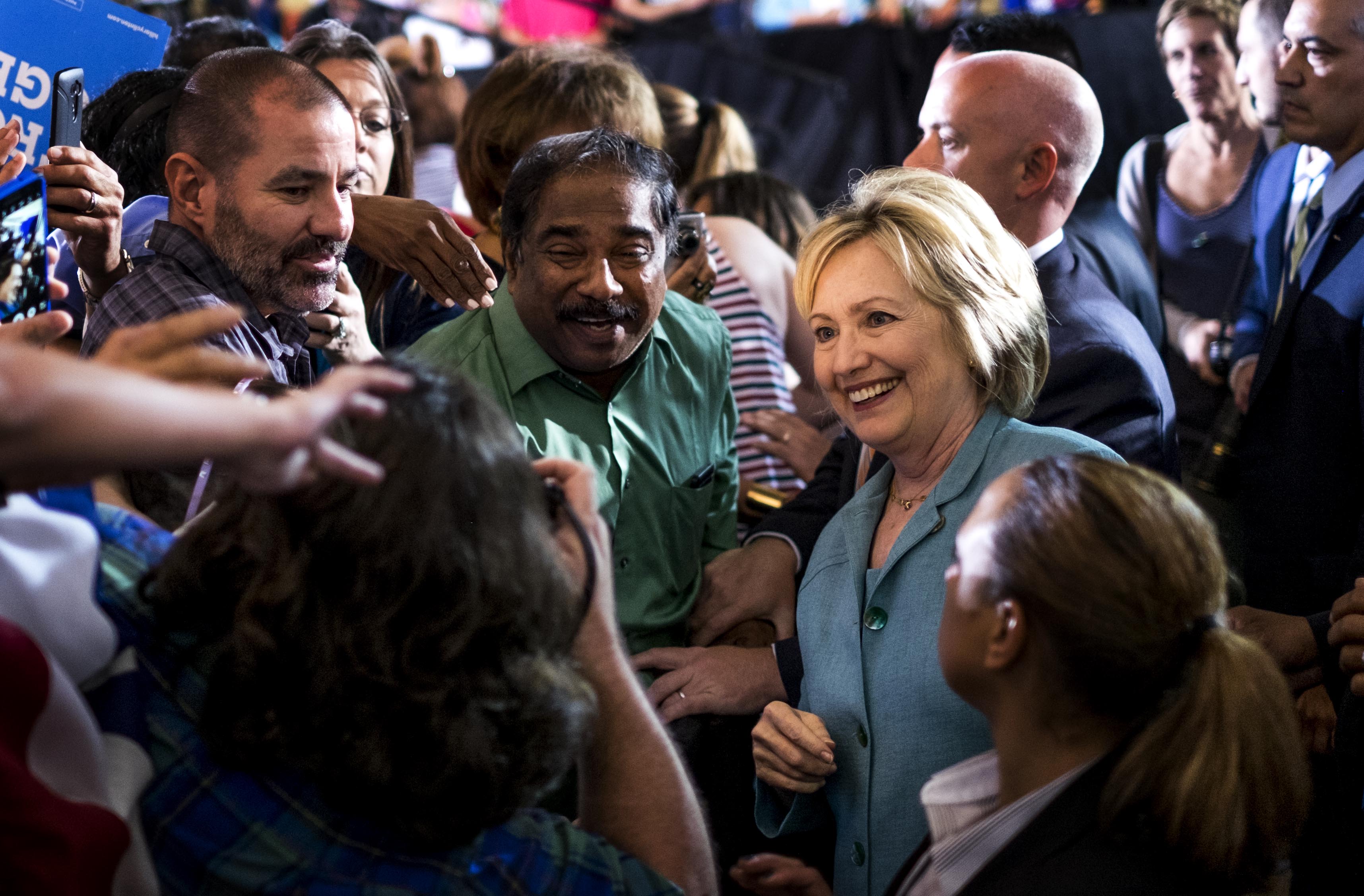 Democratic Nominee for President of the United States former Secretary of State Hillary Clinton