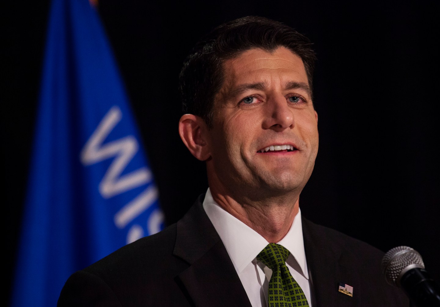 House Speaker Paul Ryan Holds Primary Night Event In Janesville, Wisconsin