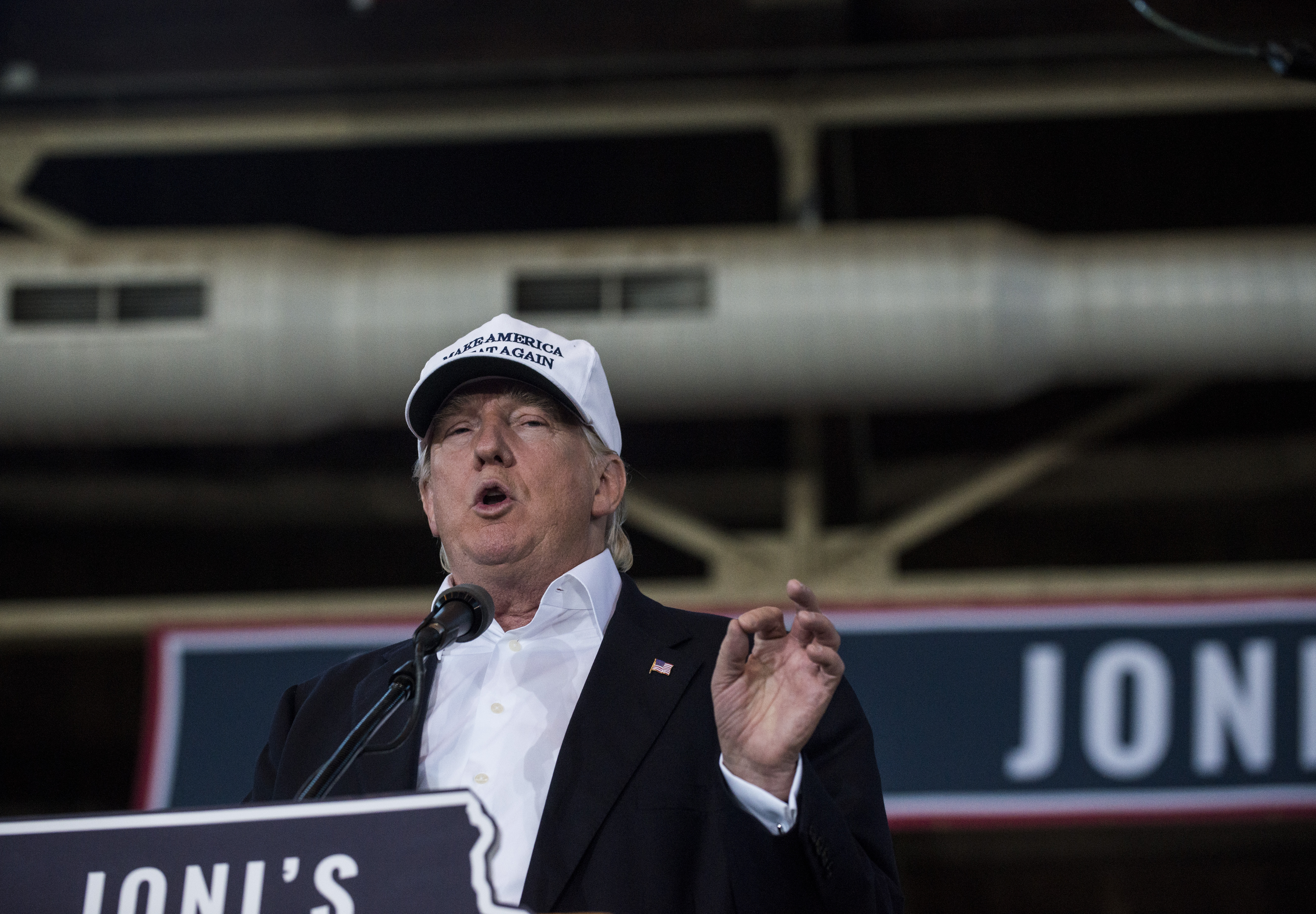 Donald Trump Attends Joni Ernst's Annual Roast And Ride In Des Moines