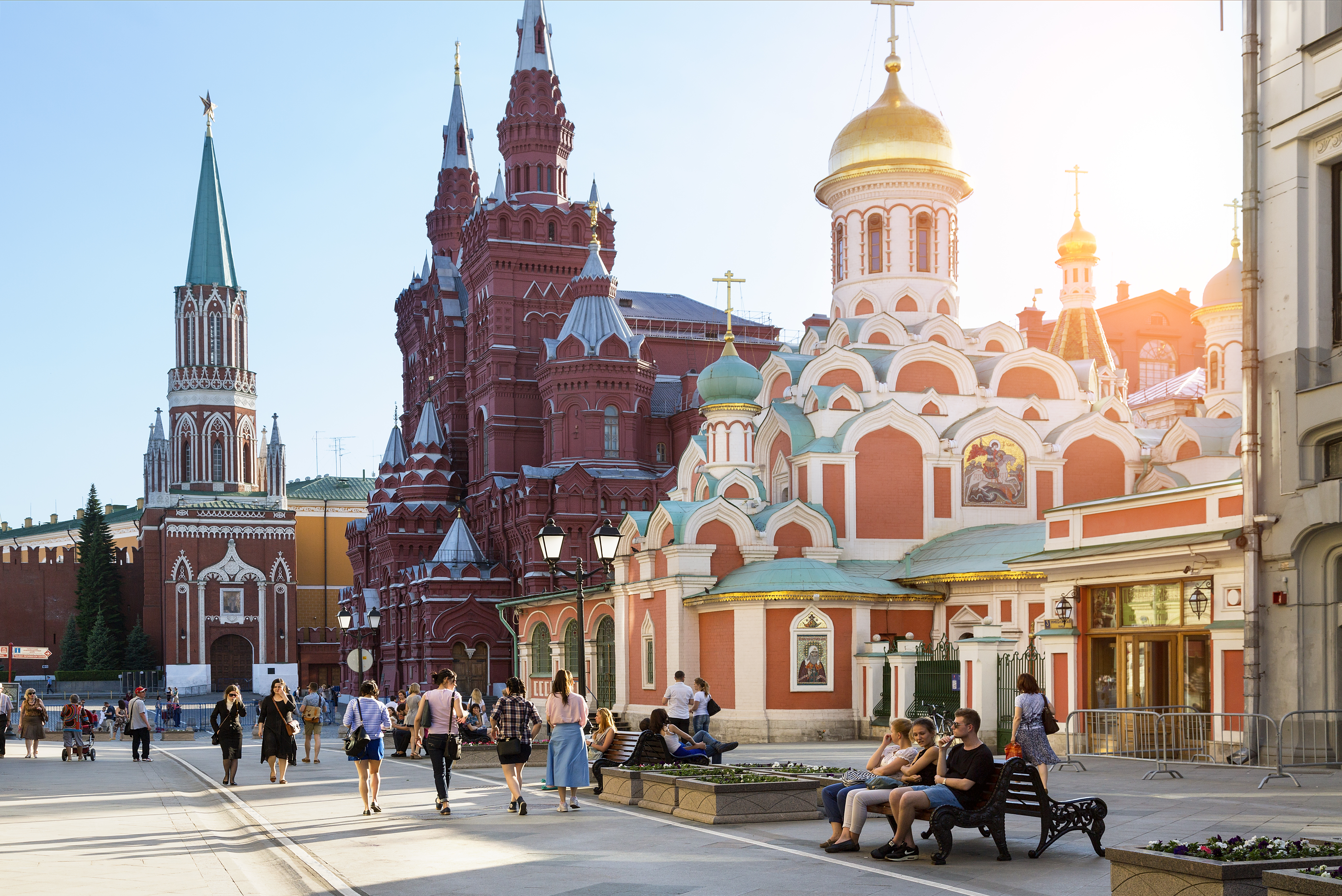 Moscow, Pedestrian street on the Red Square