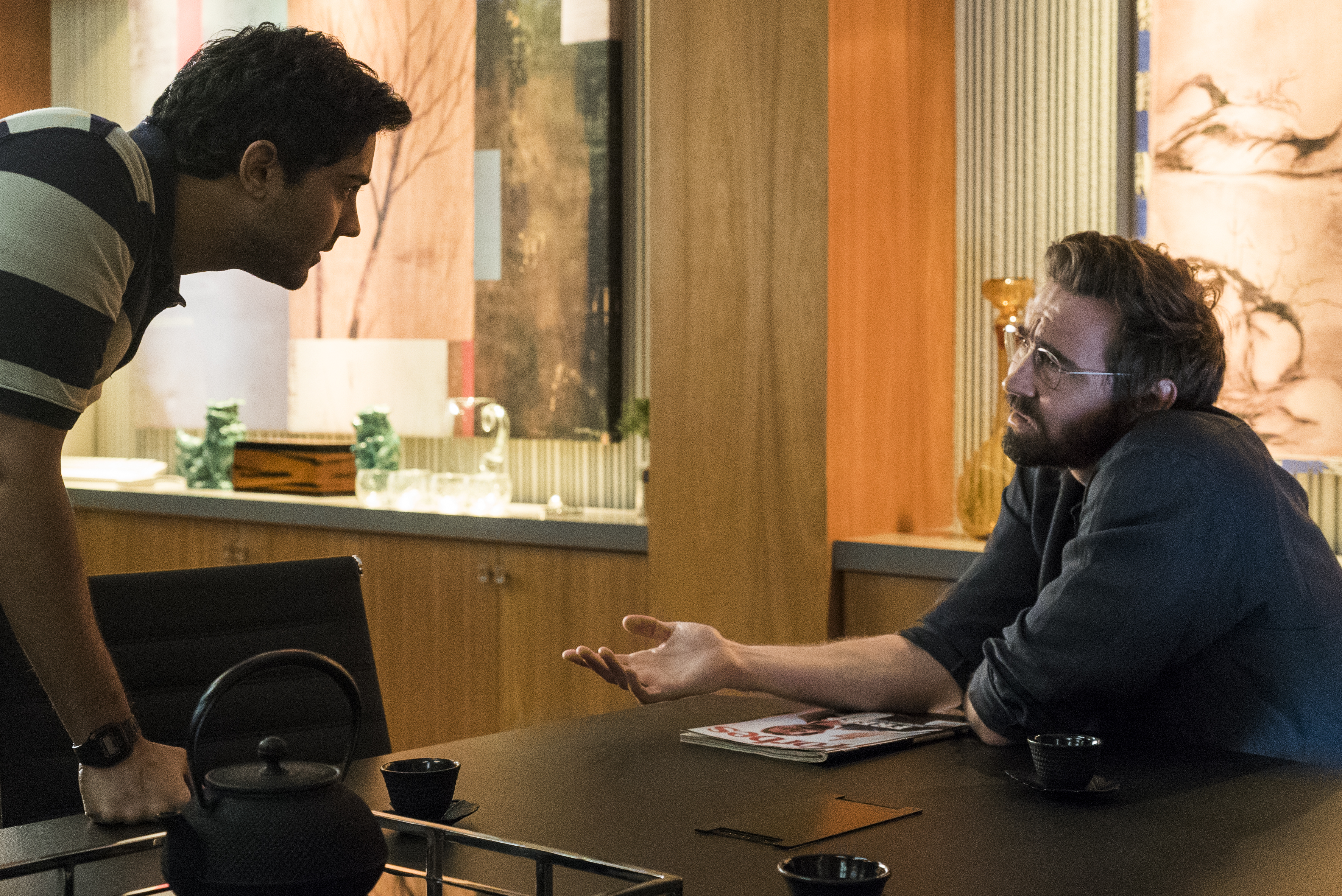Lee Pace as Joe MacMillan, Manish Dayal as Ryan Ray - Halt and Catch Fire _ Season 3, Episode 3 - Photo Credit: Tina Rowden/AMC