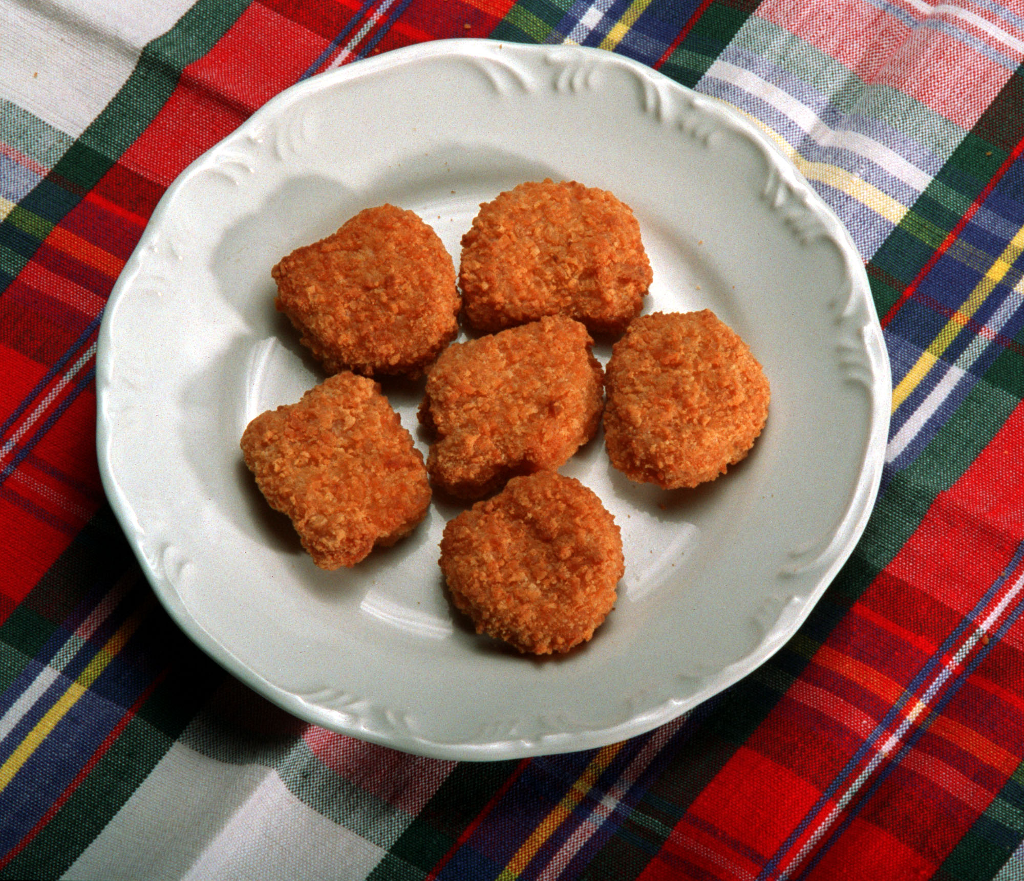 Ross July 5 2001 Chicken nuggets on plate.