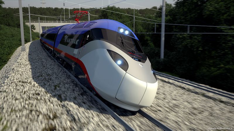 high speed amtrak train
