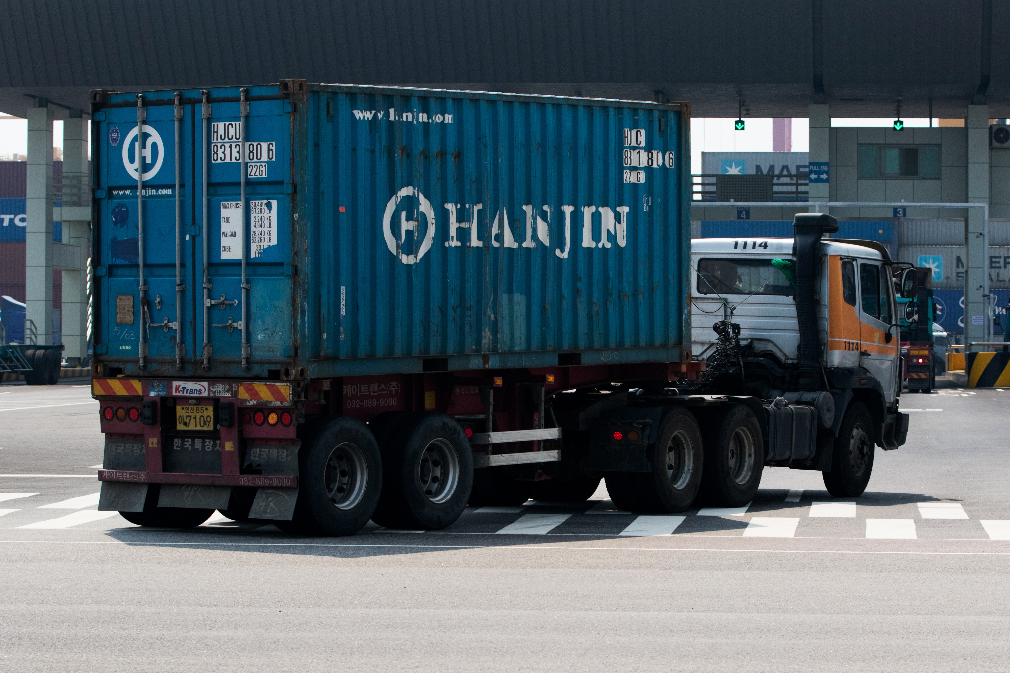 Views of Hanjin Shipping Co. Headquarters And Port Area As Company's Ships Get Stranded In High Sea