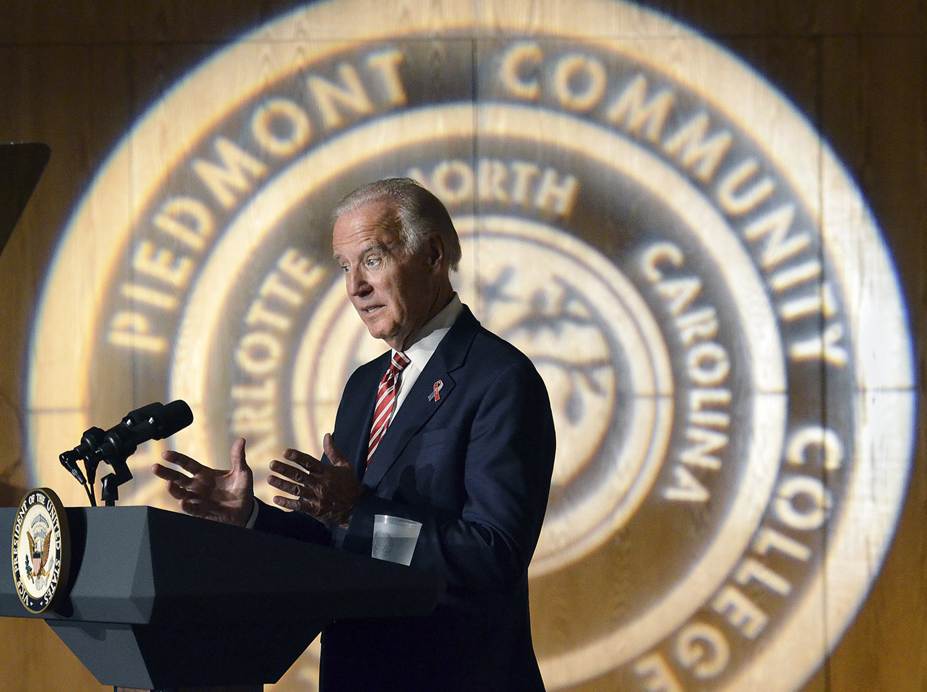 Clinton doing well, Biden says in Charlotte