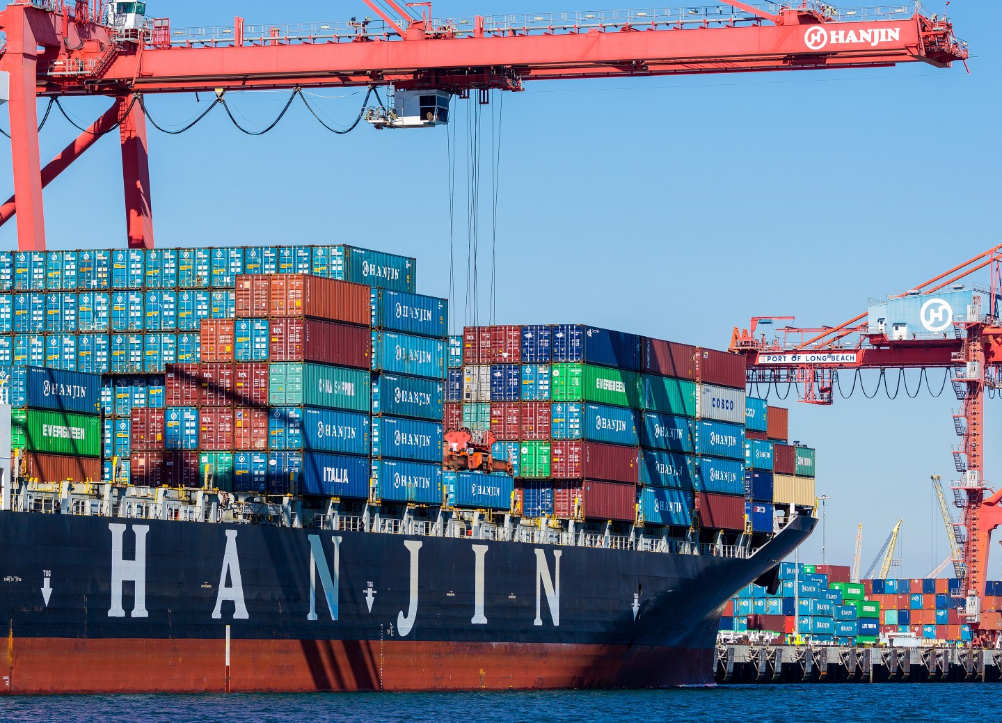Hanjin Shipping Co.'s Container Ships In Port As Cargo Owners Say Bid To Unload Vessels Isn't Working