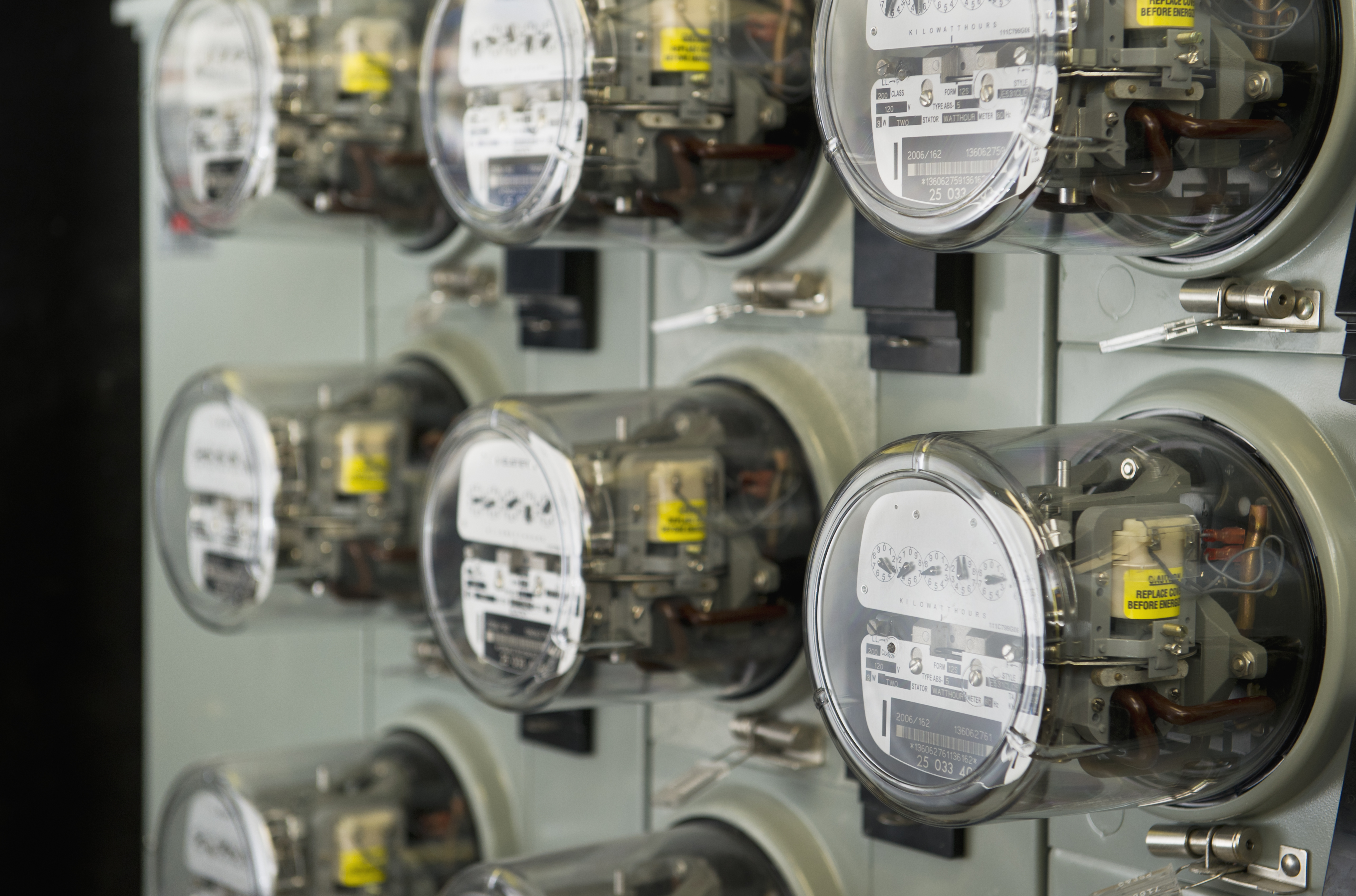 USA, New Jersey, Jersey City, Electric Meters