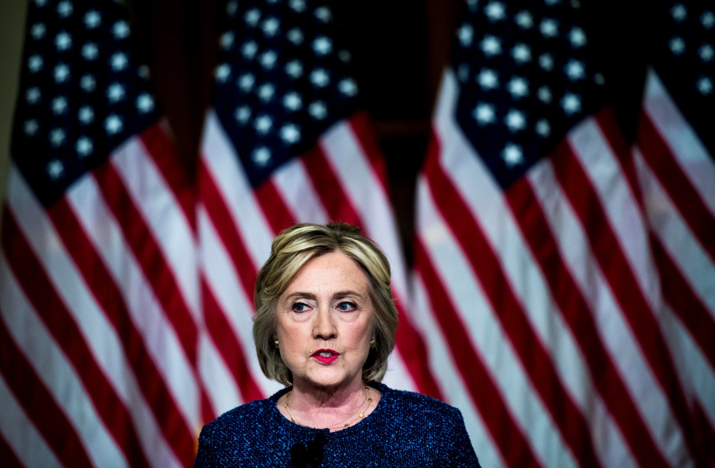 Democratic Nominee for President of the United States former Secretary of State Hillary Clinton