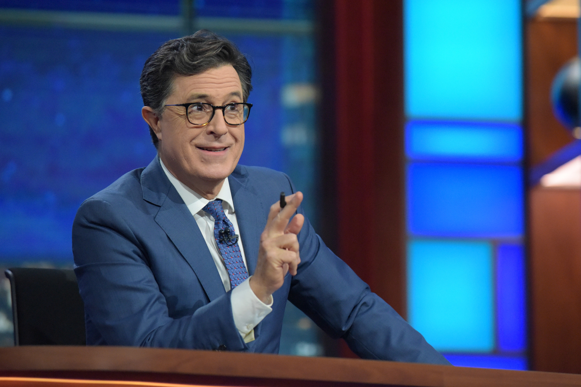 The Late Show with Stephen Colbert during Wednesday's 10/19/16 taping in New York. Photo: Scott Kowalchyk/CBS ÃÂ©2016CBS Broadcasting Inc. All Rights Reserved.